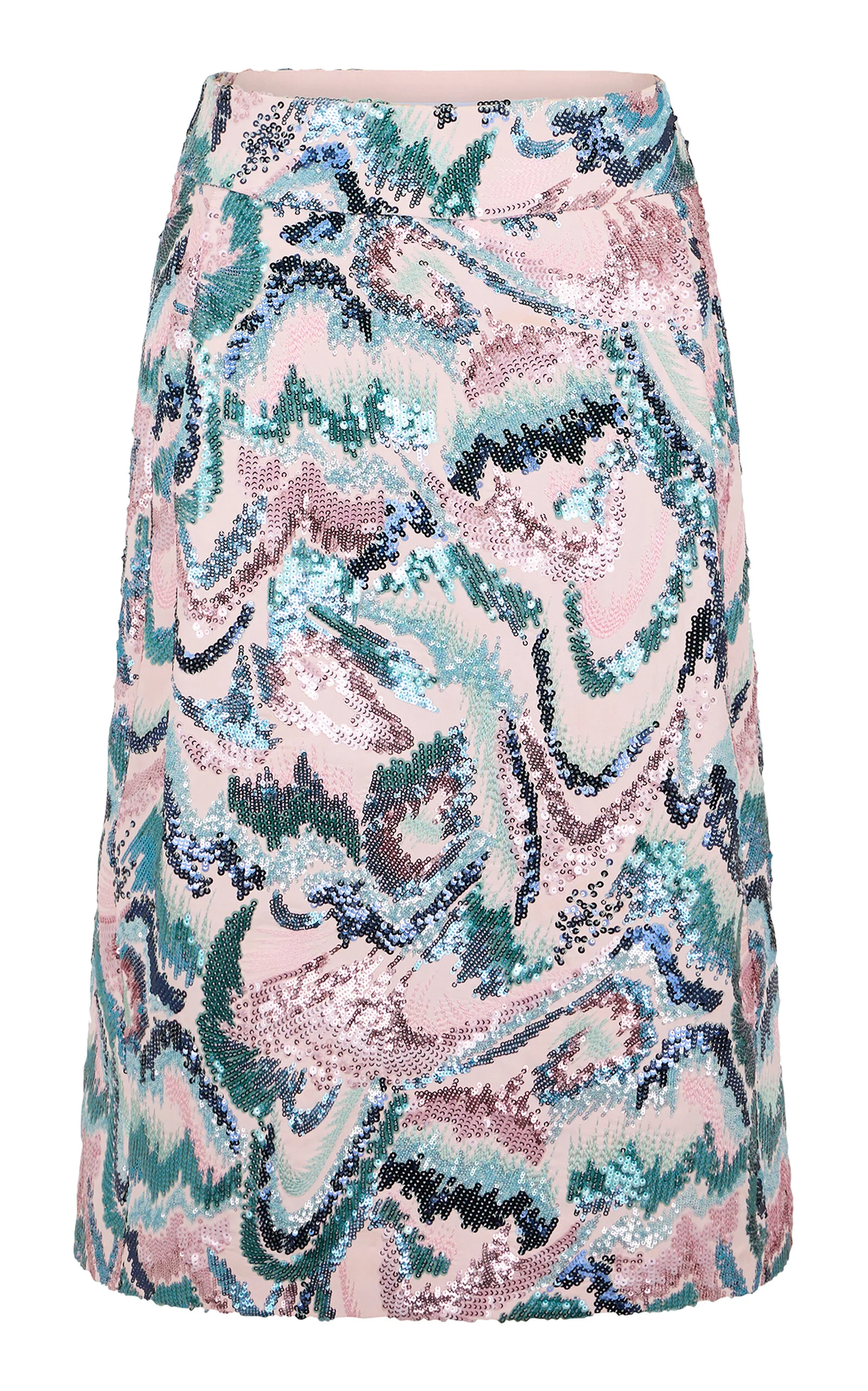 Sequined Midi Skirt blue - 1