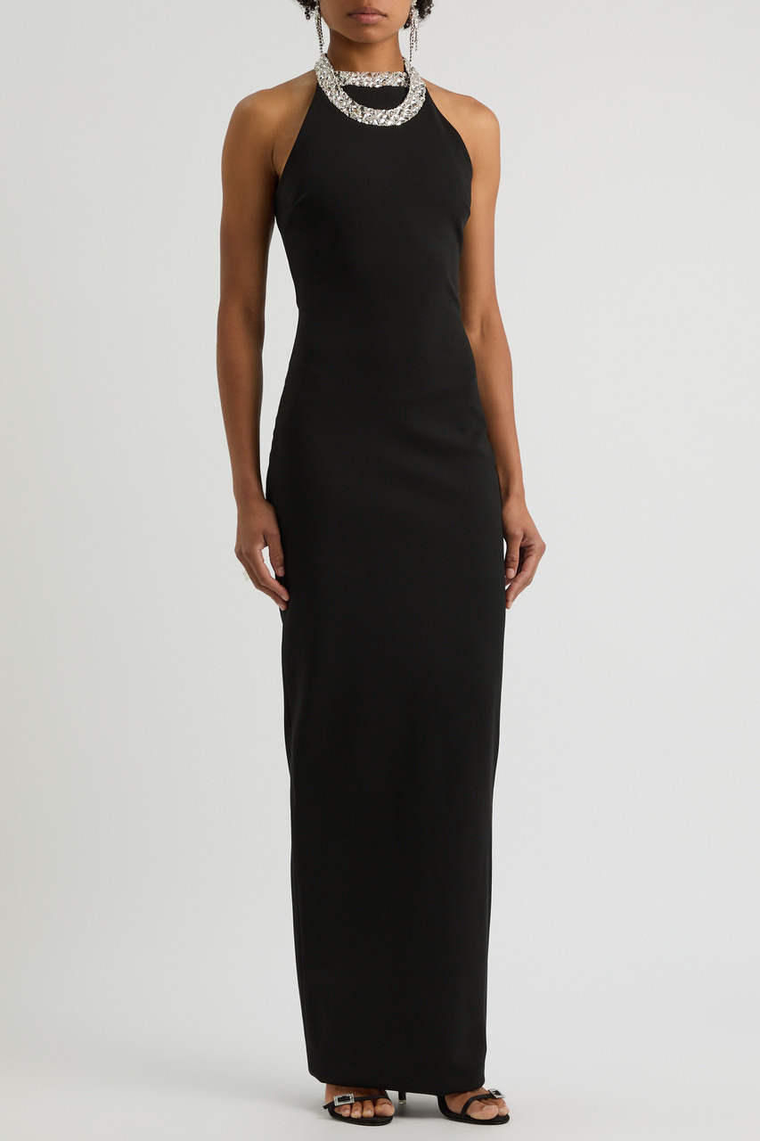 Balmain Crystal-embellished Halterneck Gown - 4