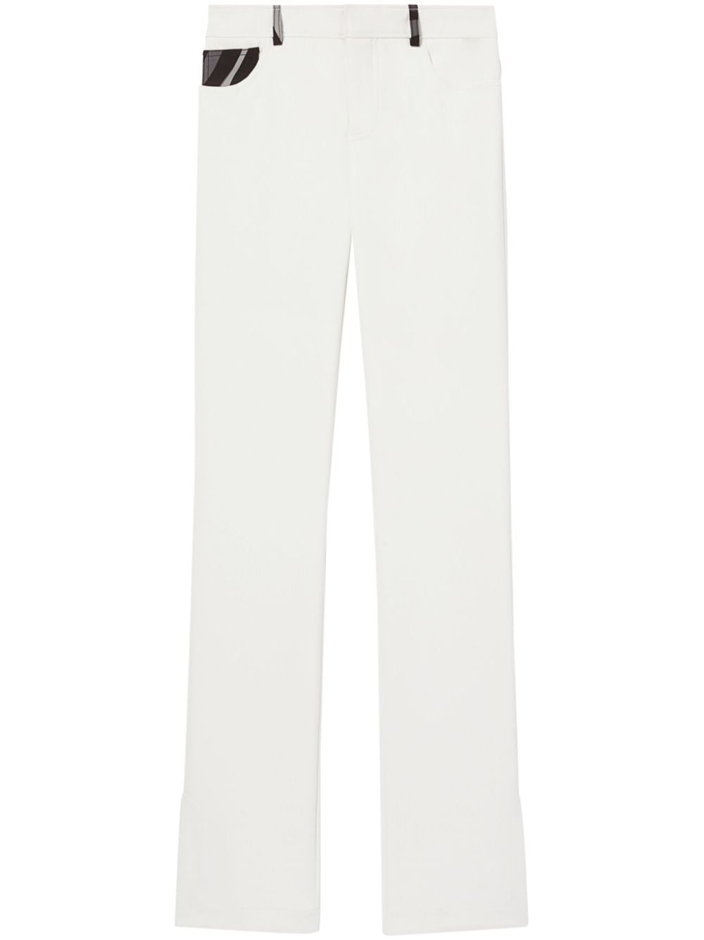 Marmo-print straight-leg trousers - 1