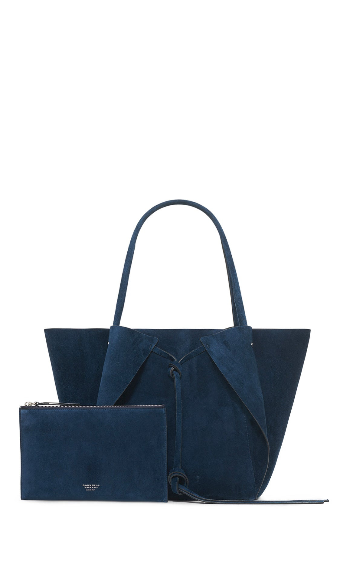 Marija Tote Bag in Navy Suede - 3
