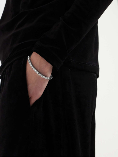 SAINT LAURENT Silver-Tone Crystal Bracelet outlook