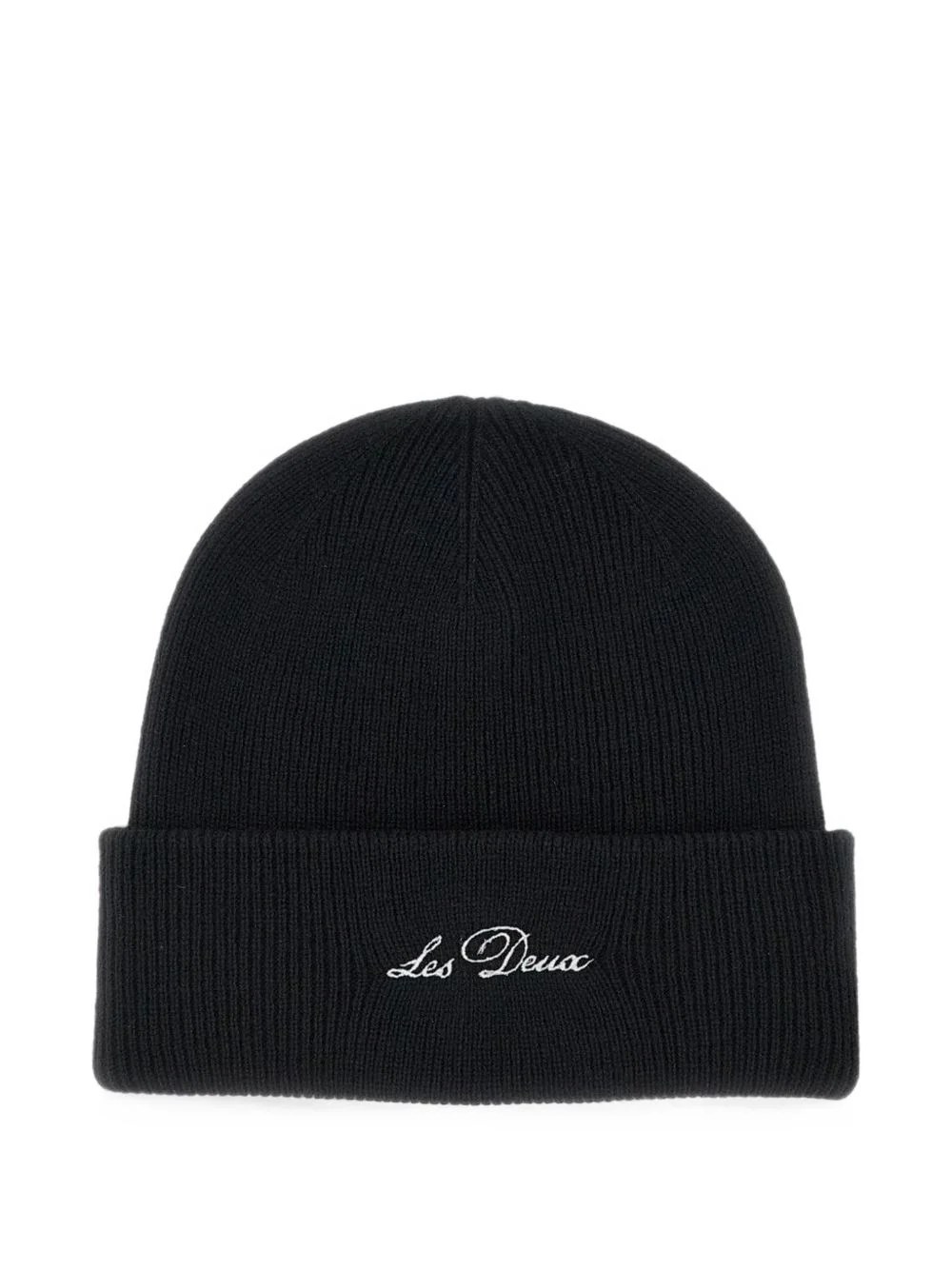 logo-embroidered wool beanie hat - 1