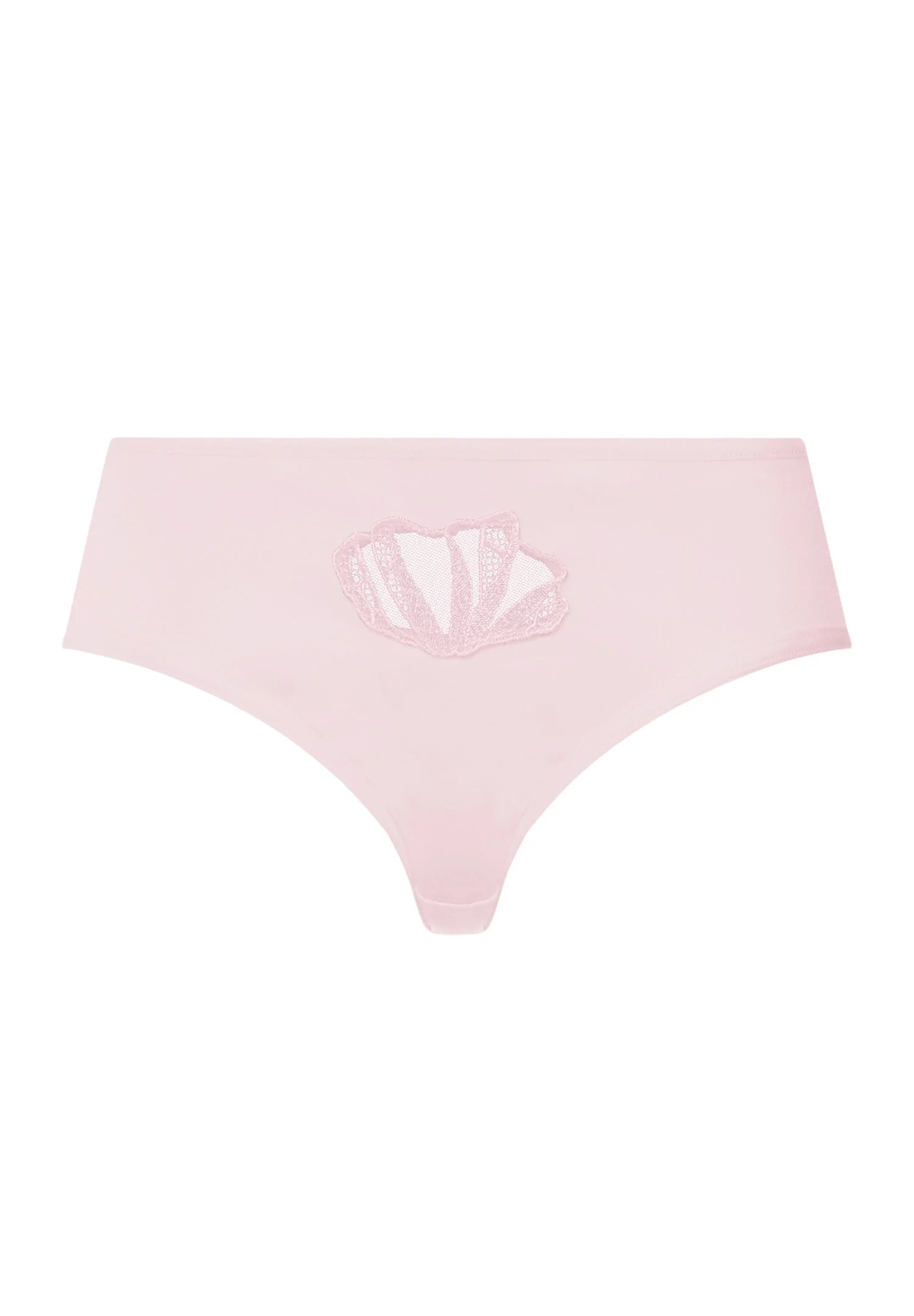 Rosaria Embroidered Cotton High Cut Brief - 1