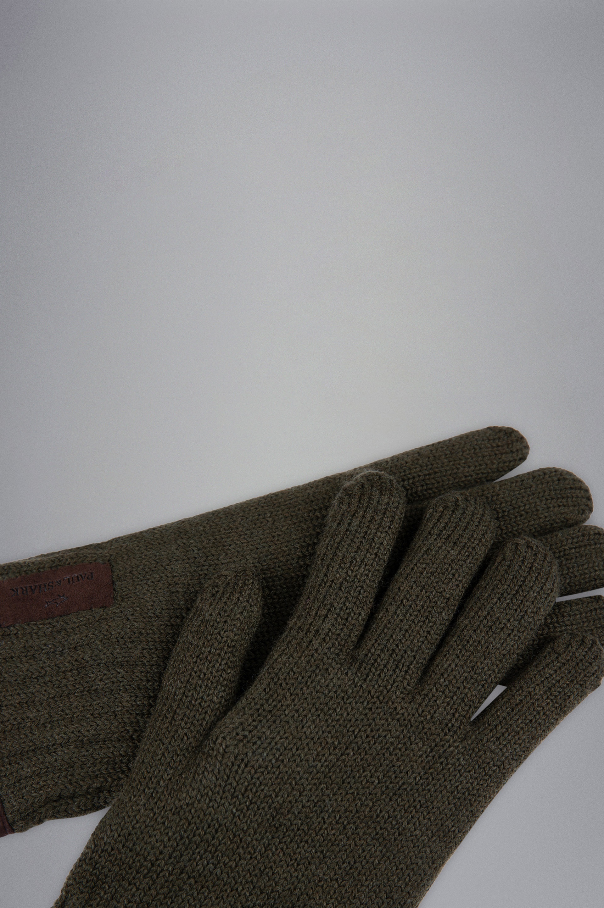 LOGO SUEDE-TRIMMED WOOL GLOVES - 3