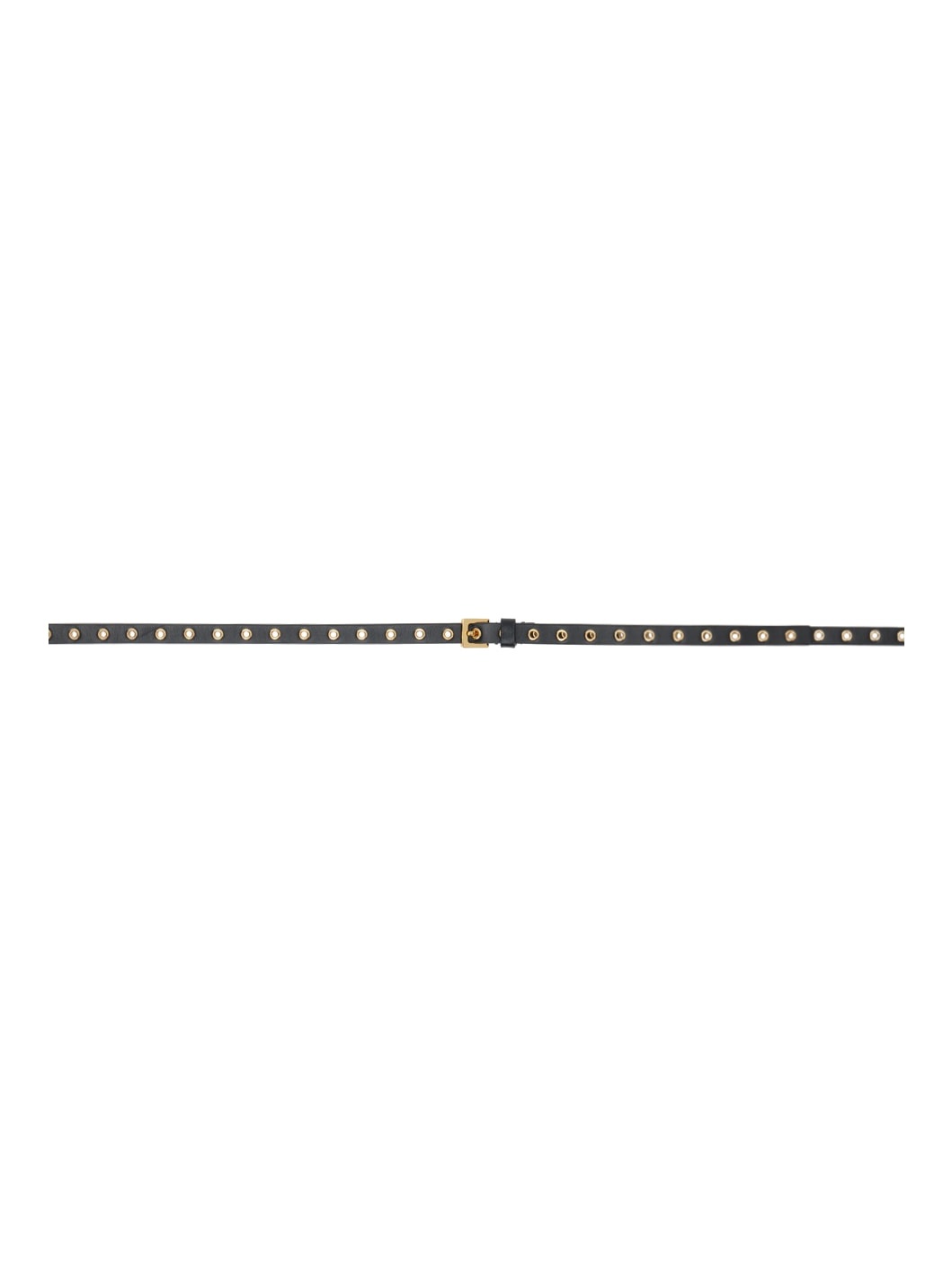 Black Mini Eyelet Belt - 1