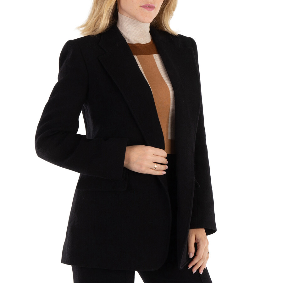 Chloe Ladies Black Single-Breasted Open-Front Blazer - 4