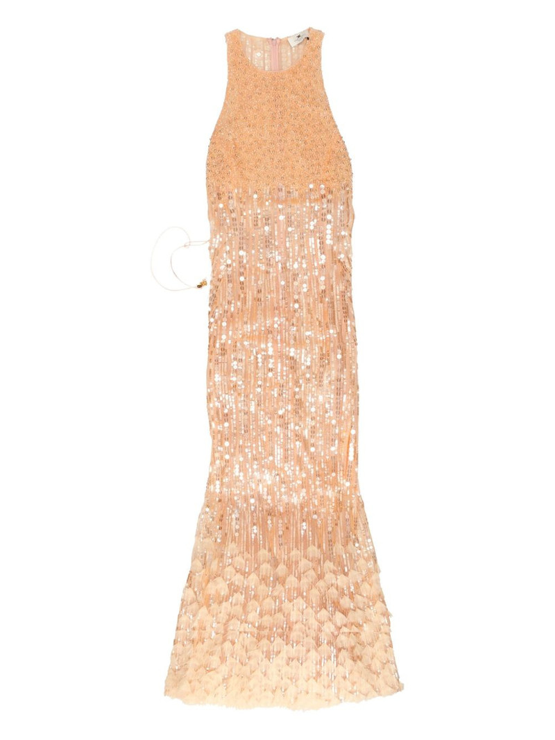 sequin-embellished maxi evening dress 1