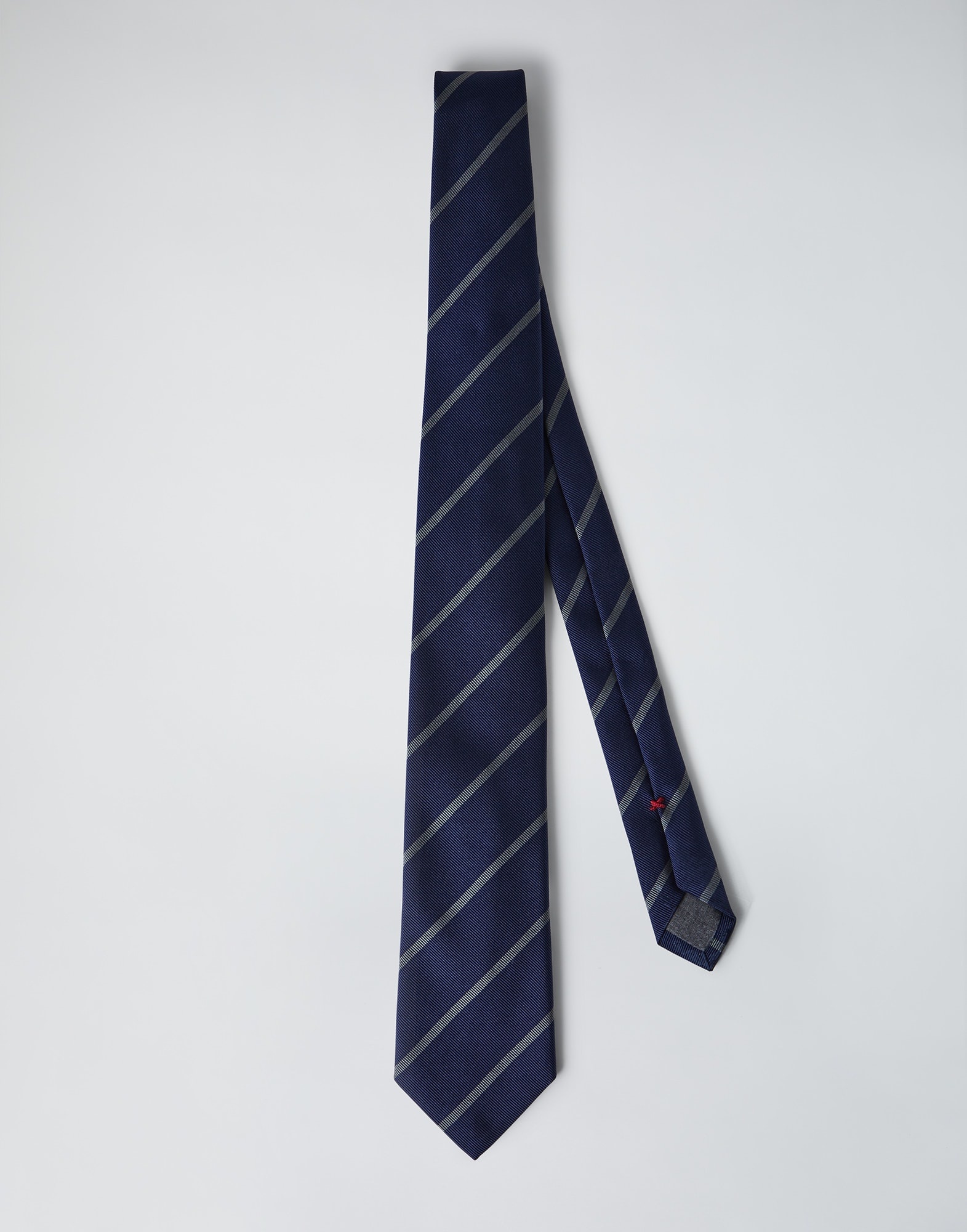 Striped silk twill tie - 1