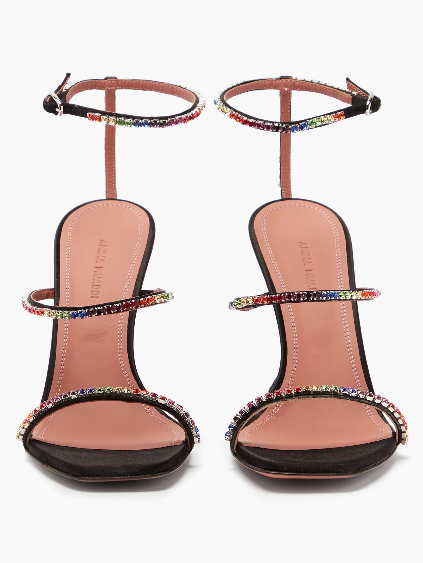 Gilda crystal-embellished satin sandals - 5