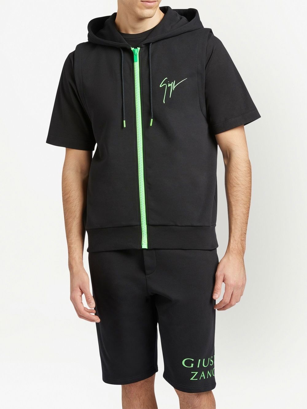 Lr-41 logo-print sleeveless hoodie - 3