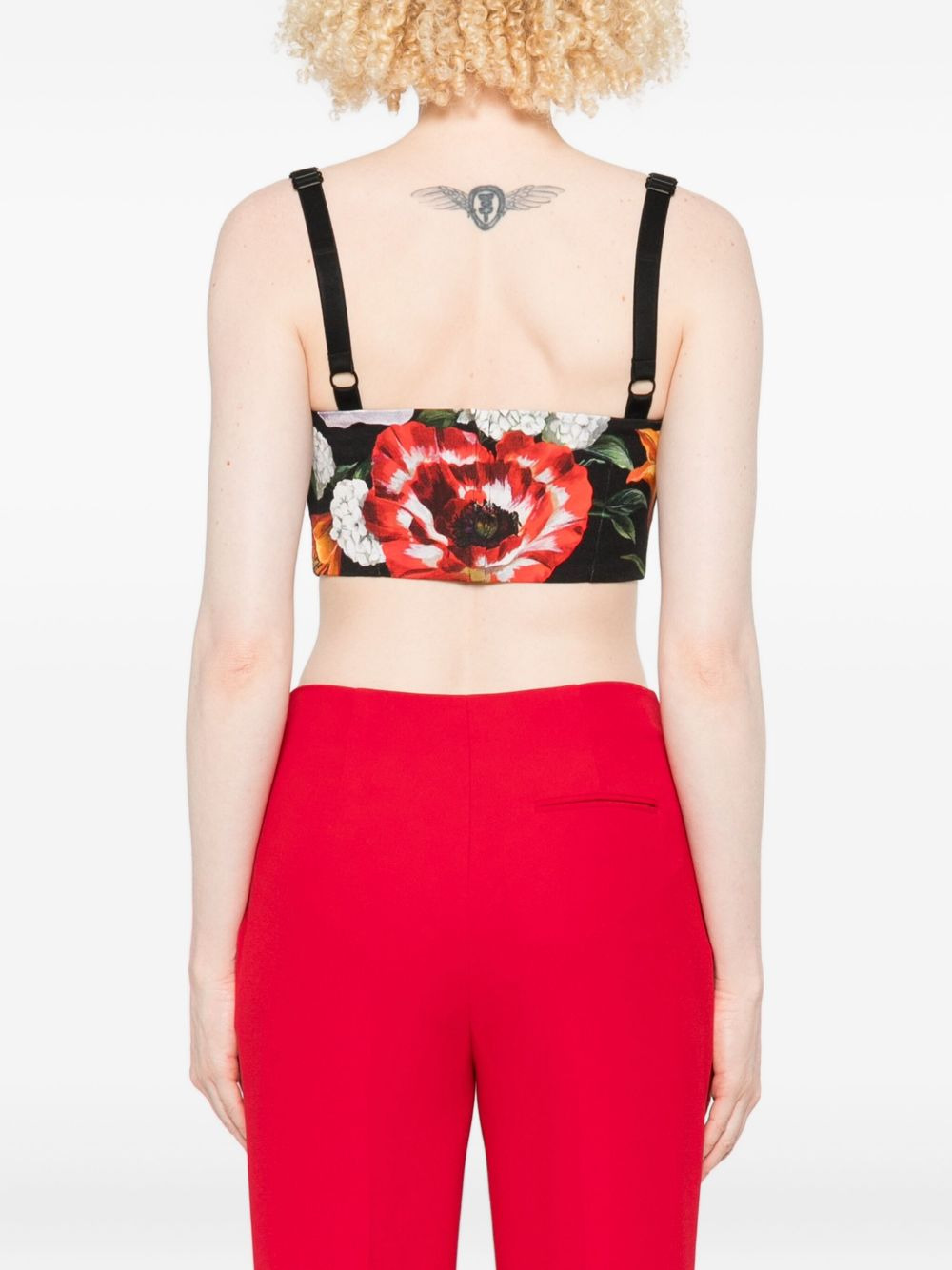 floral-print top - 4
