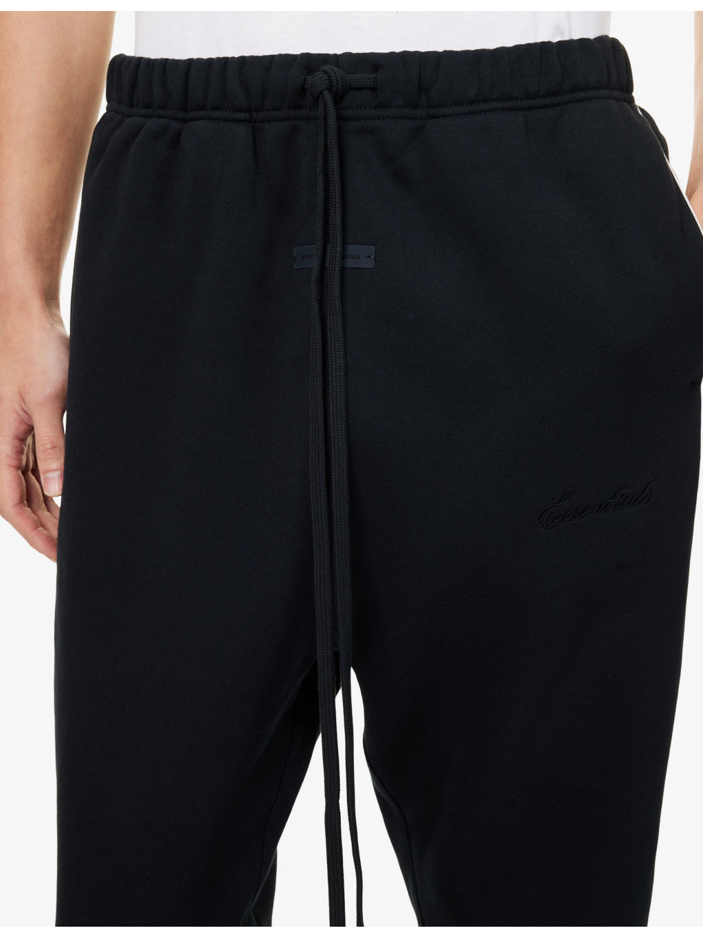 Drawstring-Cuffs Straight-Leg Cotton-Blend Jogging Bottoms - 5