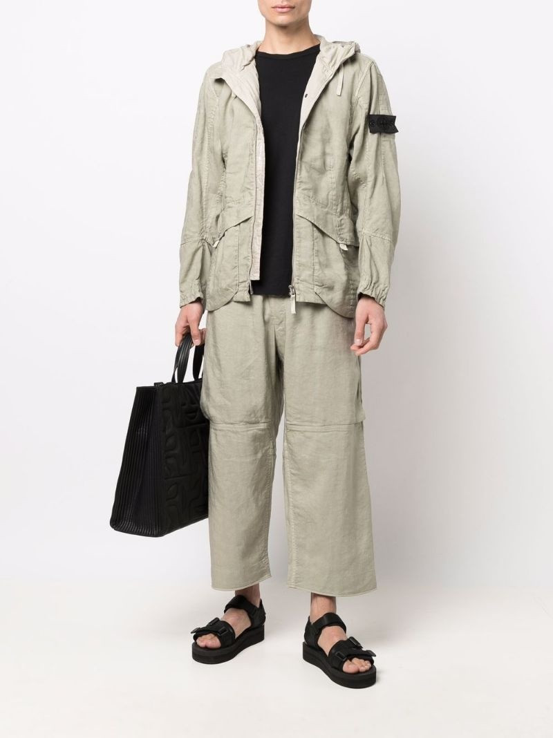 Stone Island Shadow Project logo-patch shell jacket outlook