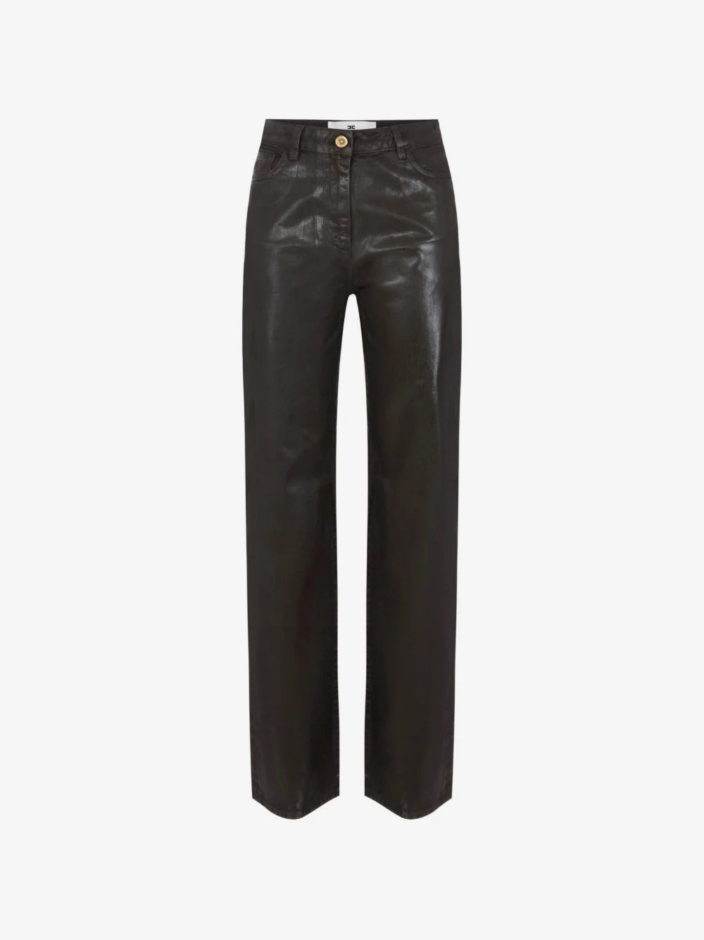 loose jeans with laminated effect - 1