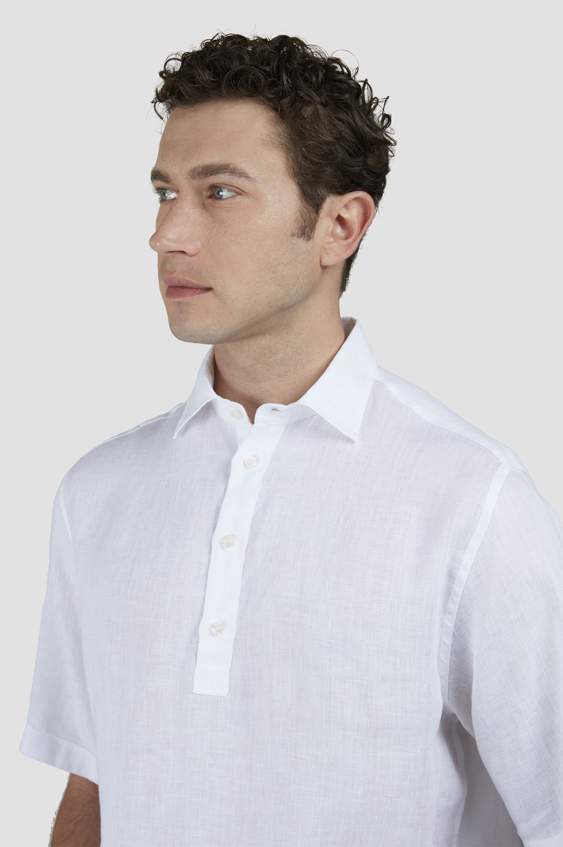 LINEN POPOVER SHIRT - 4