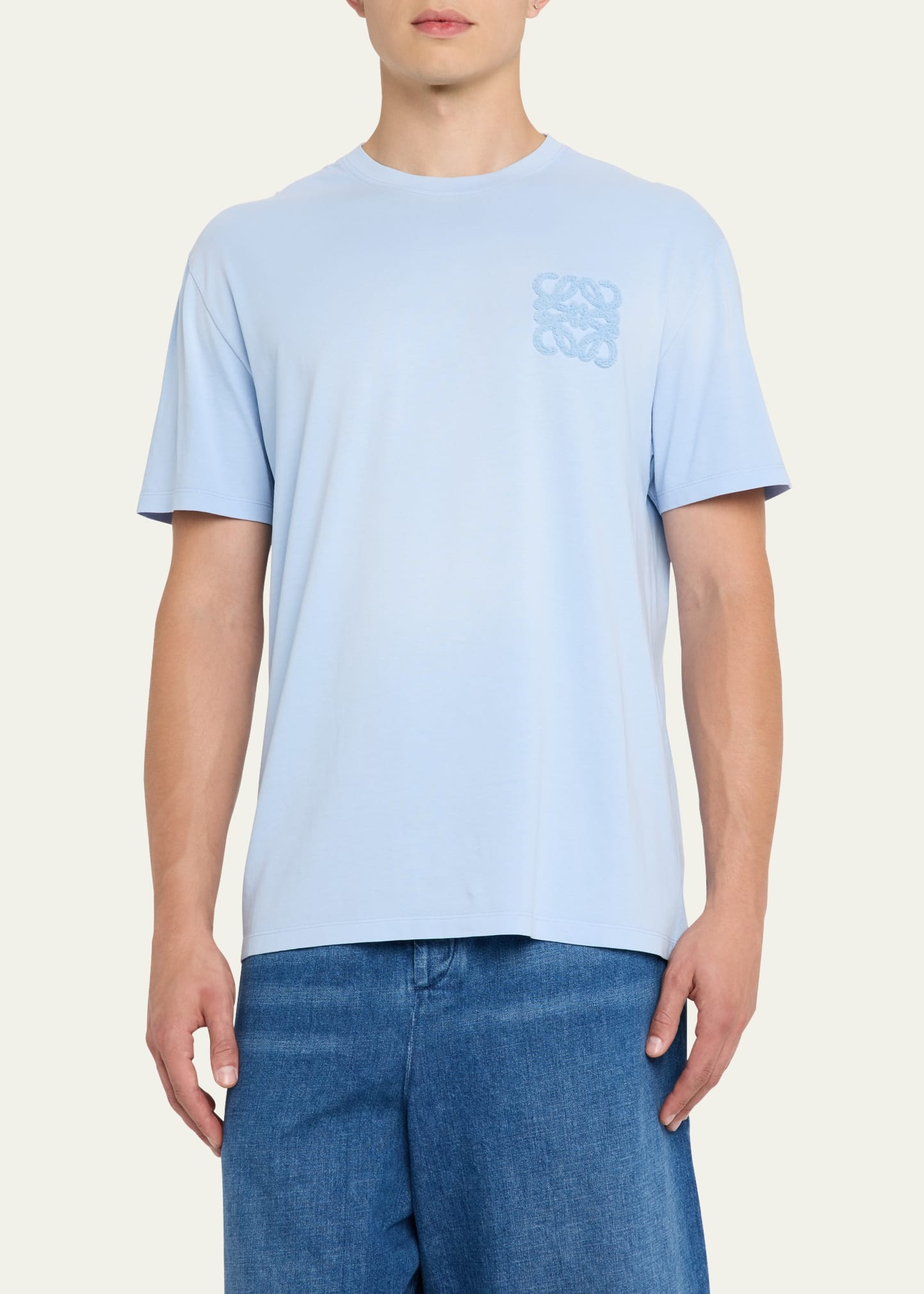 Men's Tonal Anagram Crewneck T-Shirt - 4