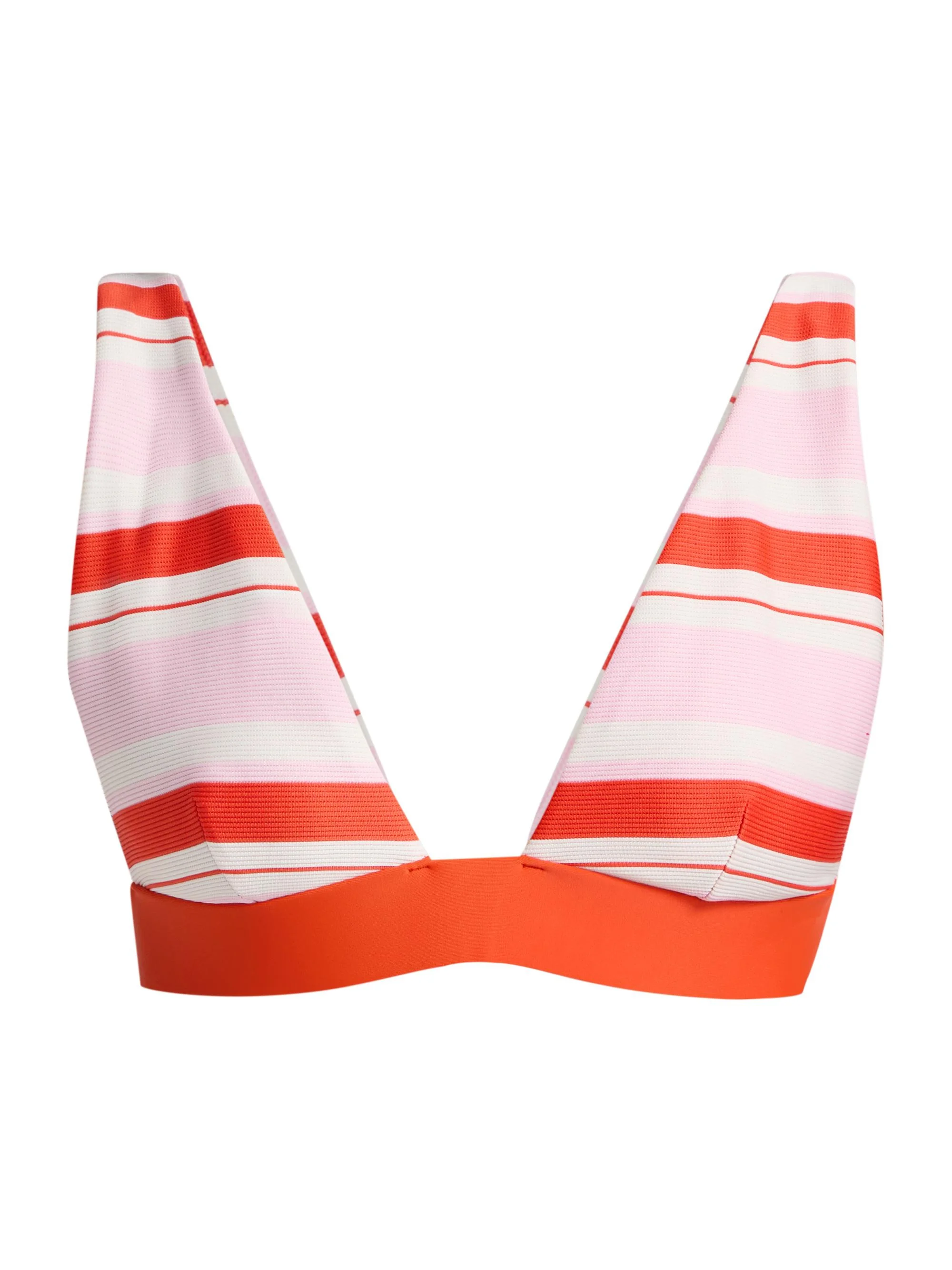 Women's Tillie Striped Triangle Bikini Top - Lobster Stripe - 1