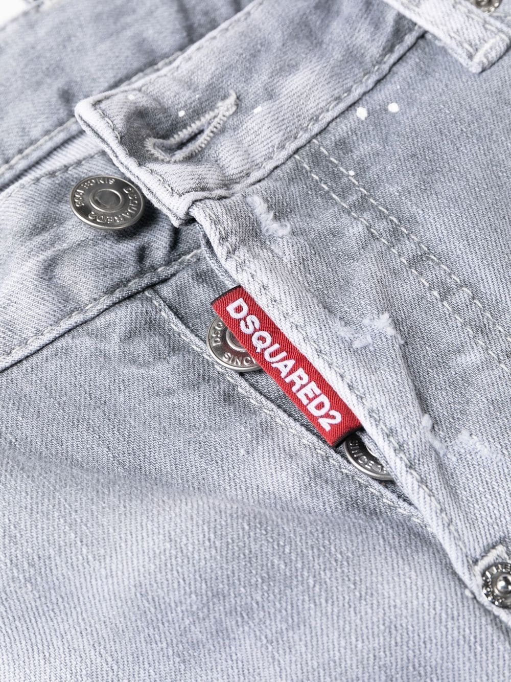 distressed low-rise cropped jeans - 6