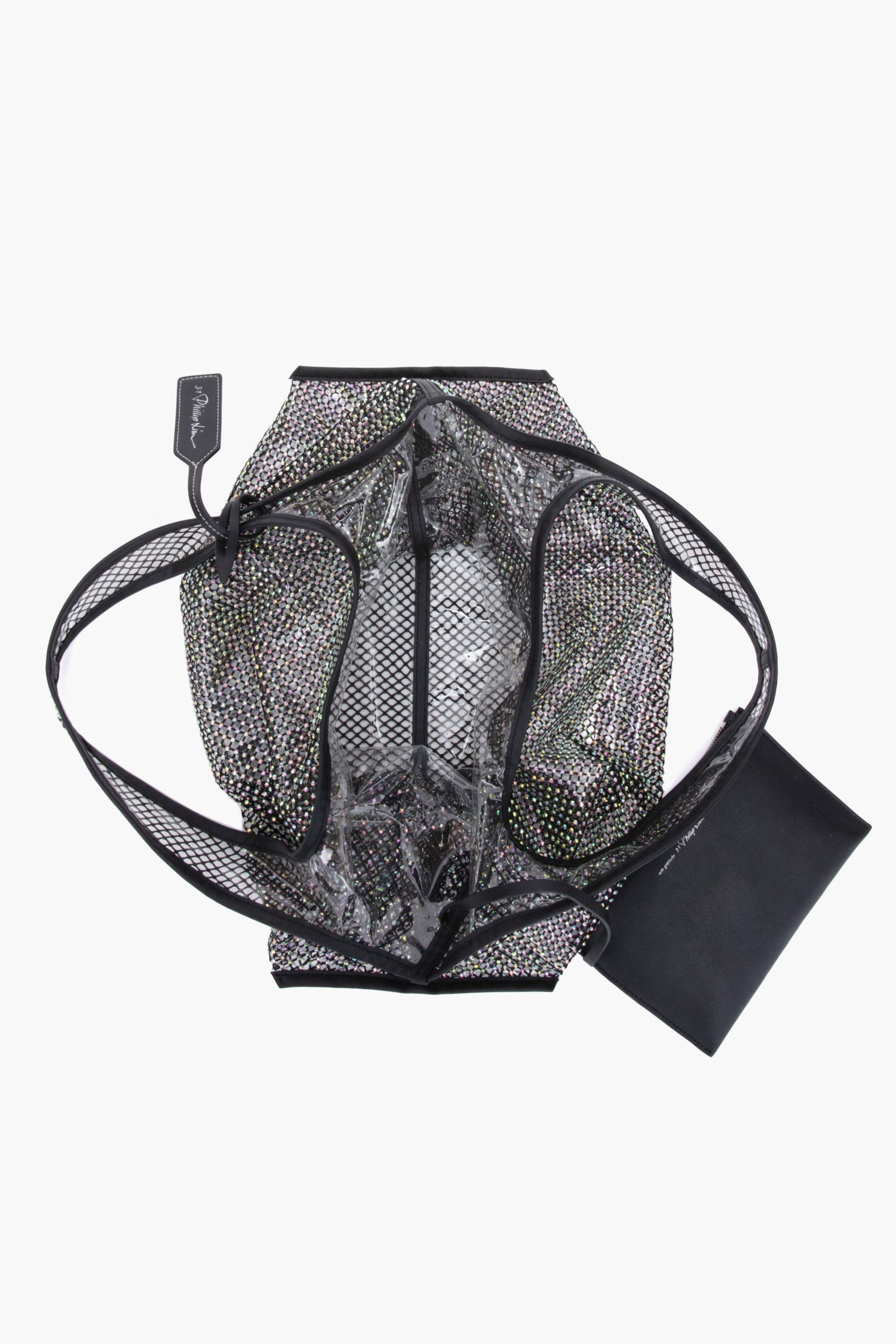 Crystal Embellished Mesh Market Tote - 3