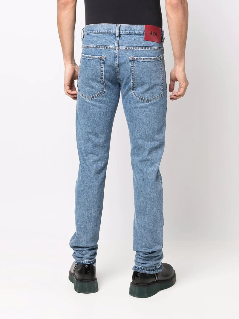 slim-cut denim jeans 4