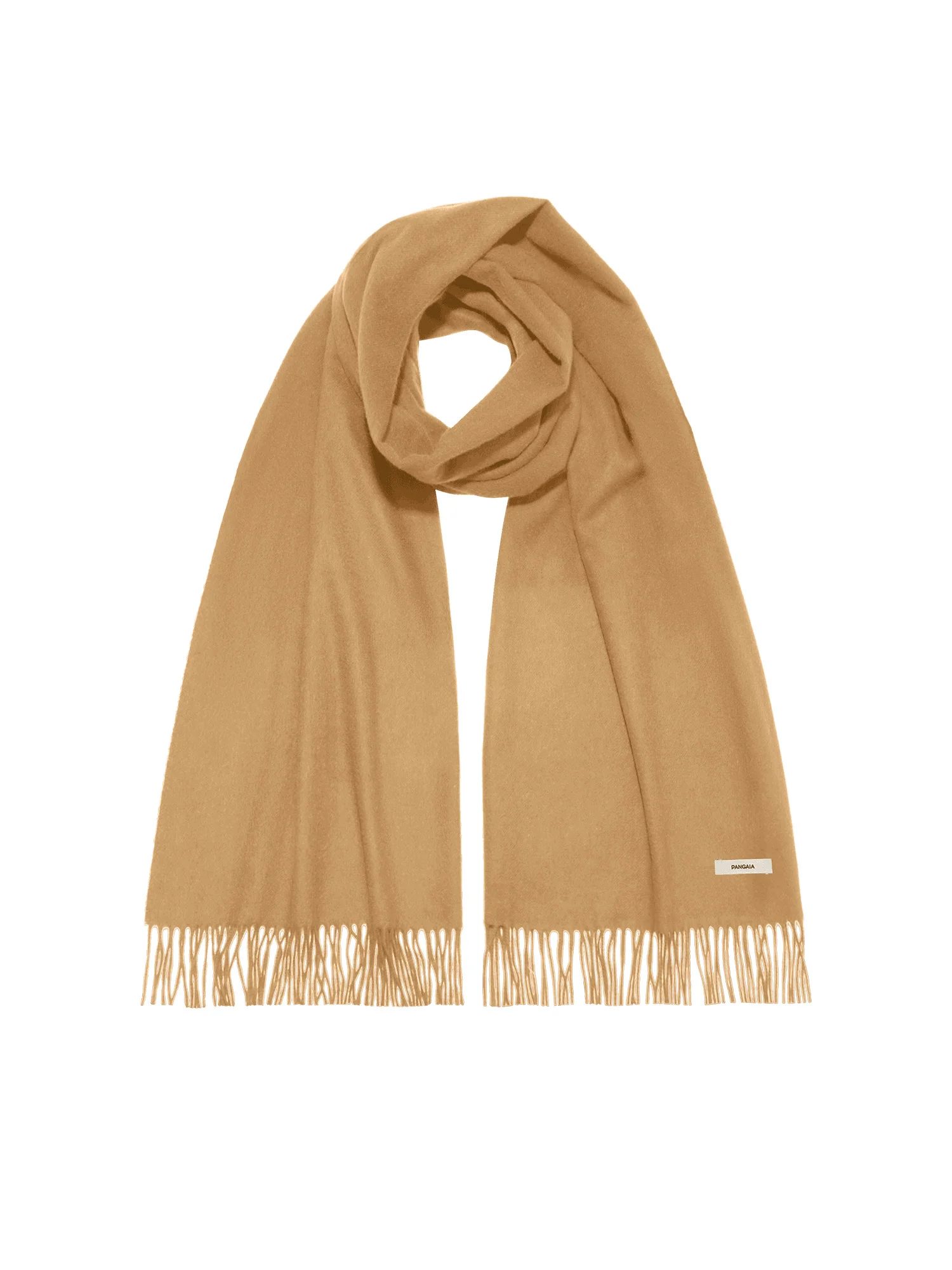 Cashmere Plain Stole - Camel - 1
