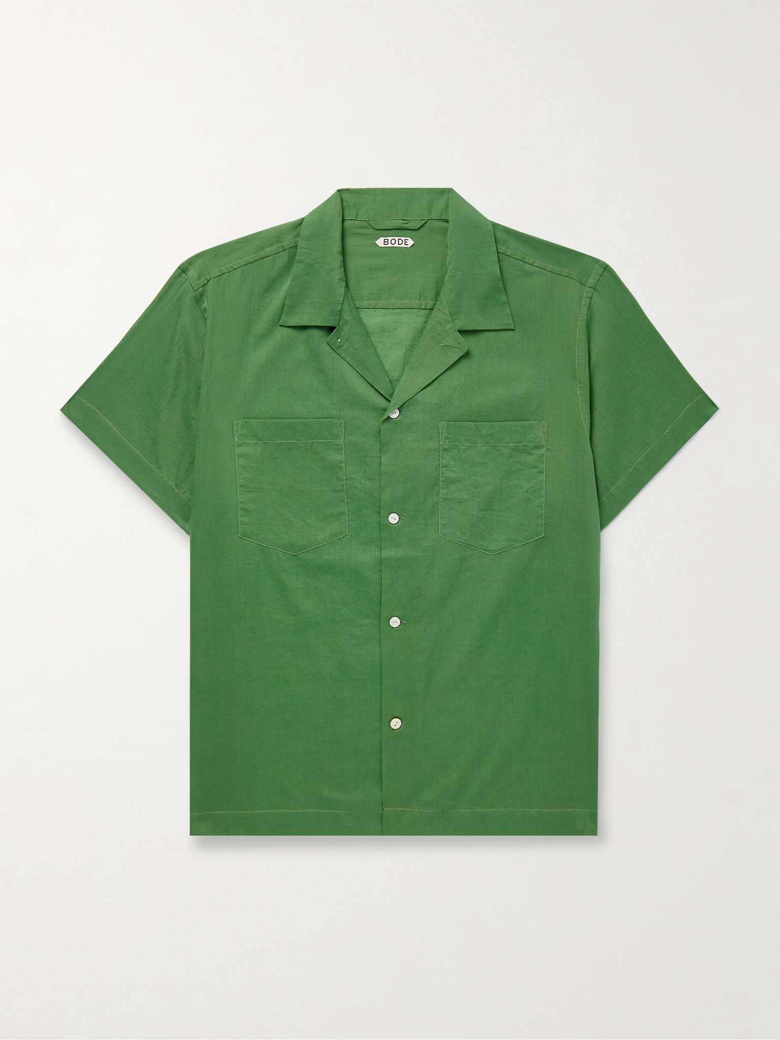 Camp-Collar Cotton-Voile Shirt - 1