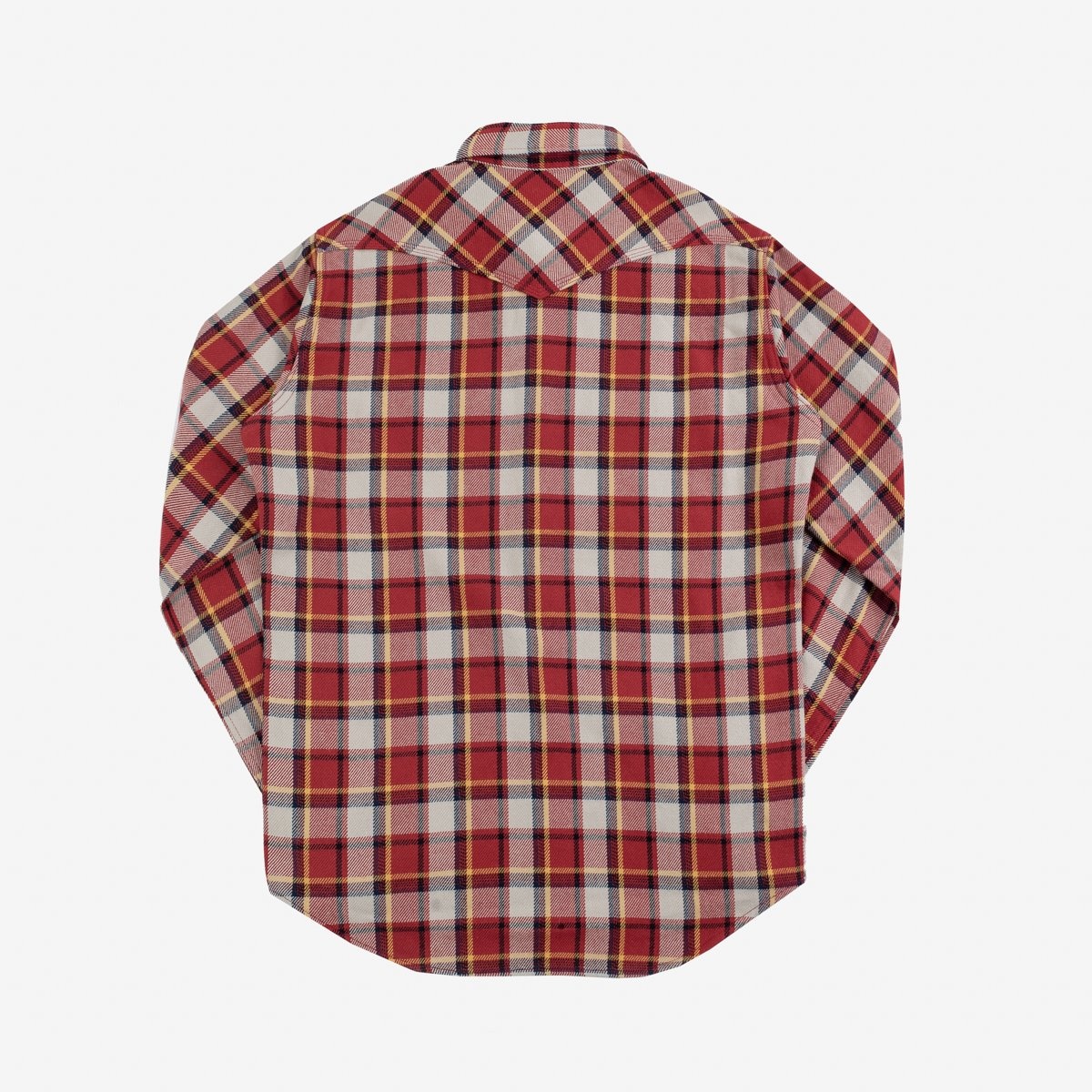 Ultra Heavy Flannel Classic Check Western Shirt - Red - 5
