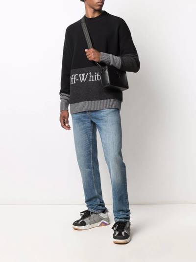 Off-White intarsia-logo wool jumper outlook