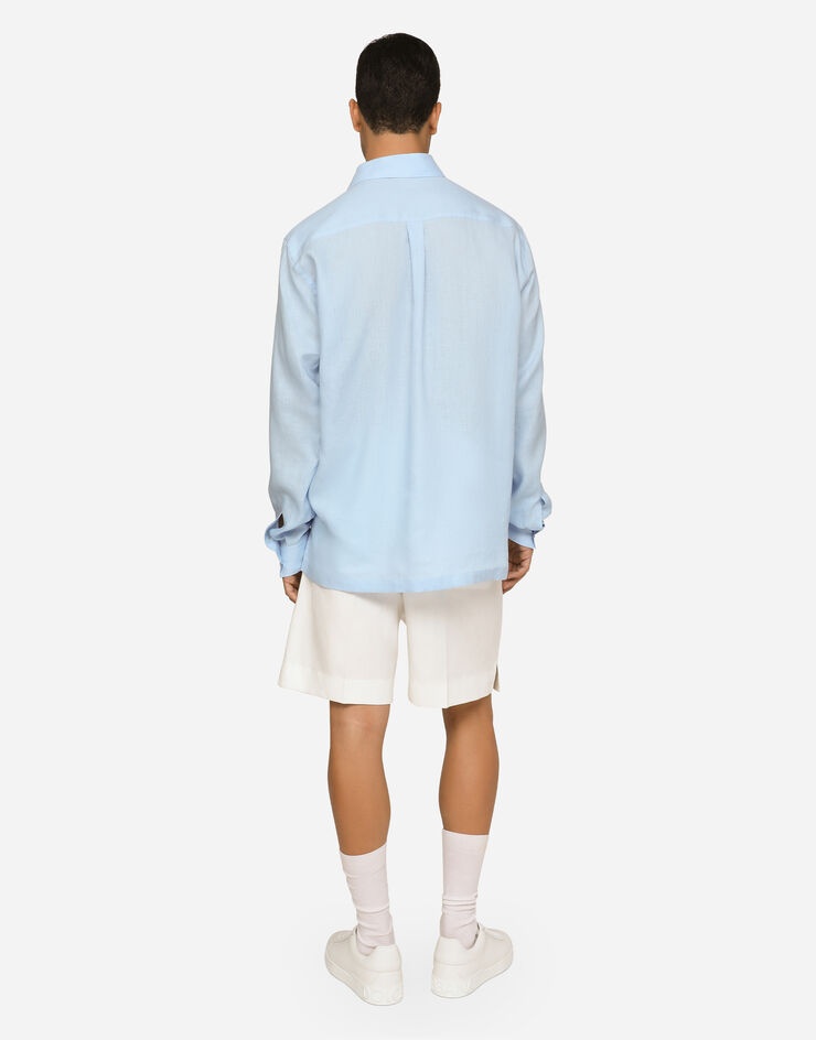 Linen Hawaiian shirt with DG hardware - 3