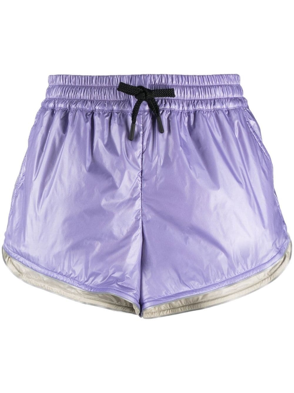 double-layer drawstring-waistband shorts - 1