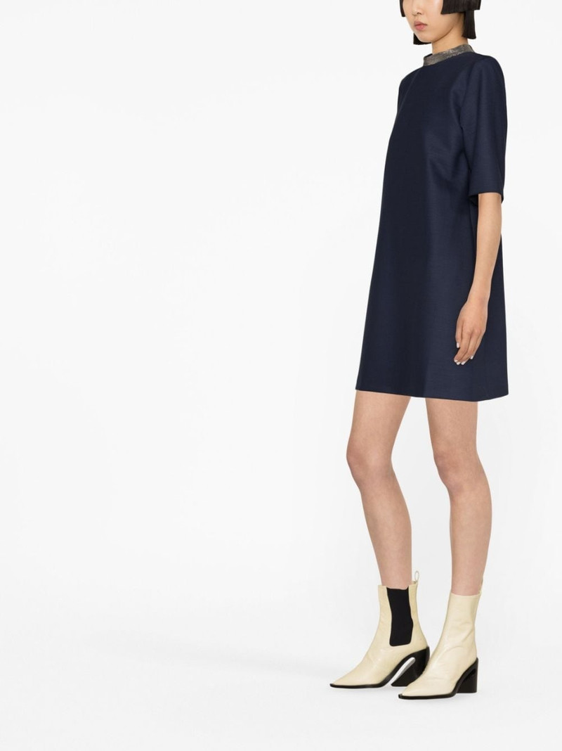 beaded round-neck minidress 3