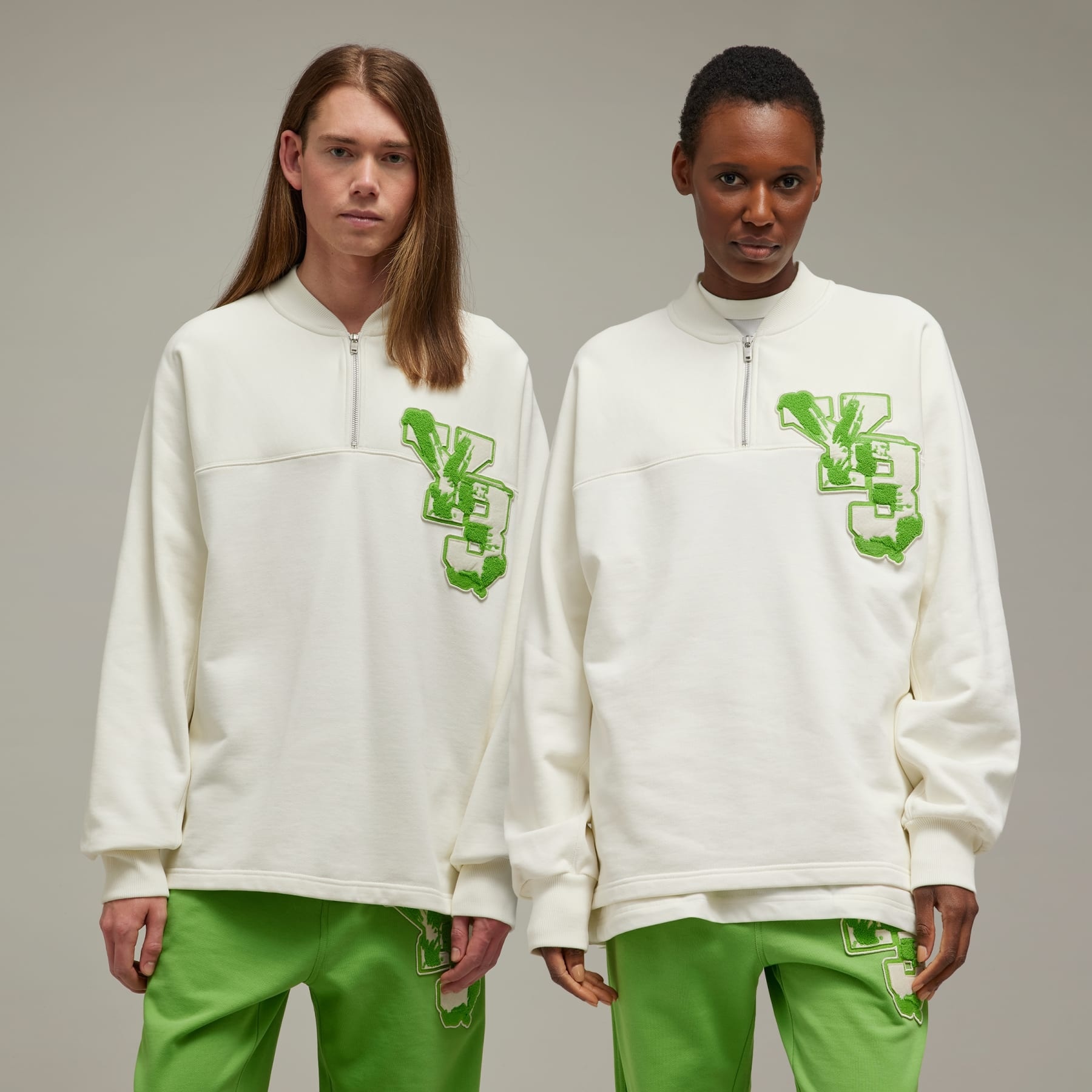 Y-3 Graphic Logo French Terry Crew Sweater - 2
