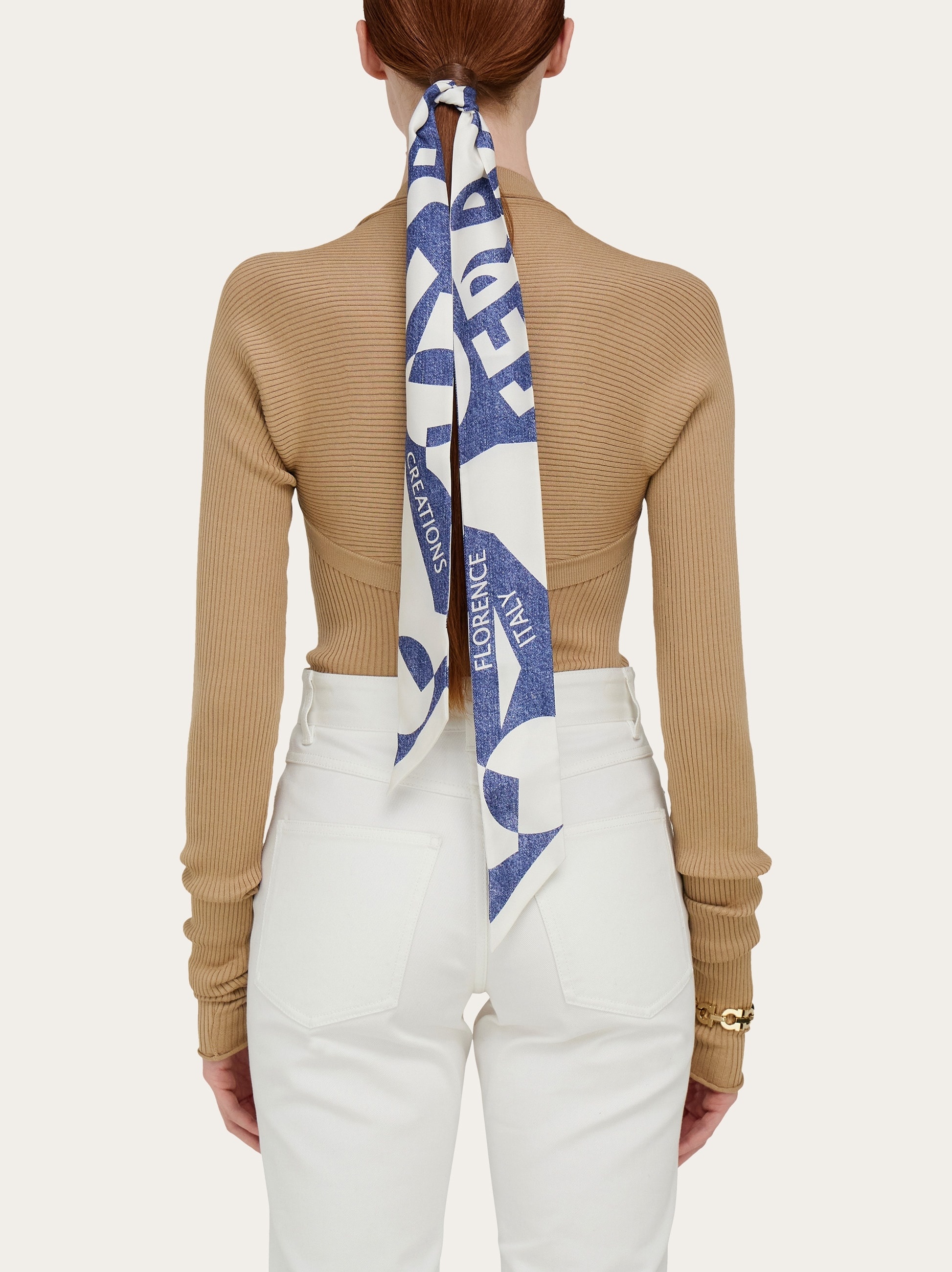 Venna print silk bandeau - 3