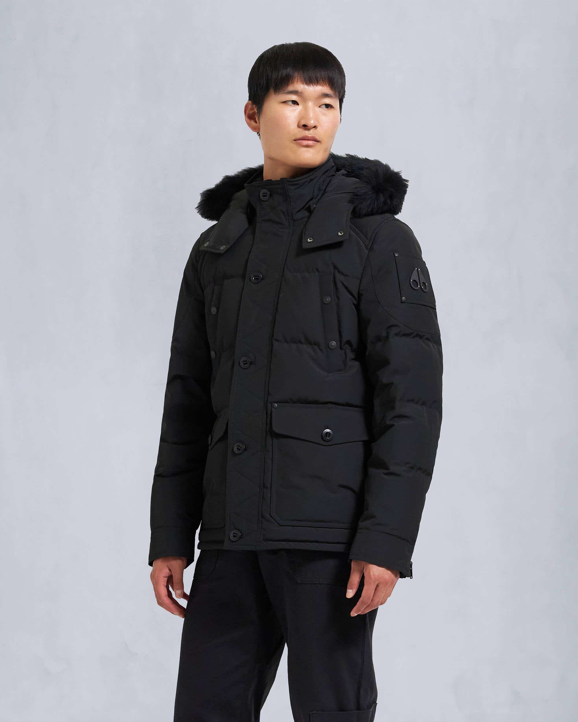 ONYX ROUND ISLAND SHEARLING DOWN JACKET - 3