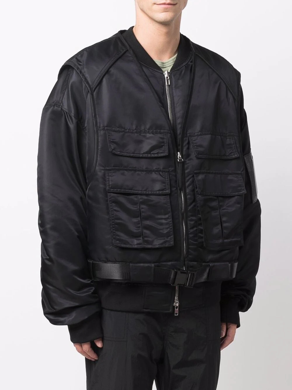 multiple front pockets bomber jacket - 3