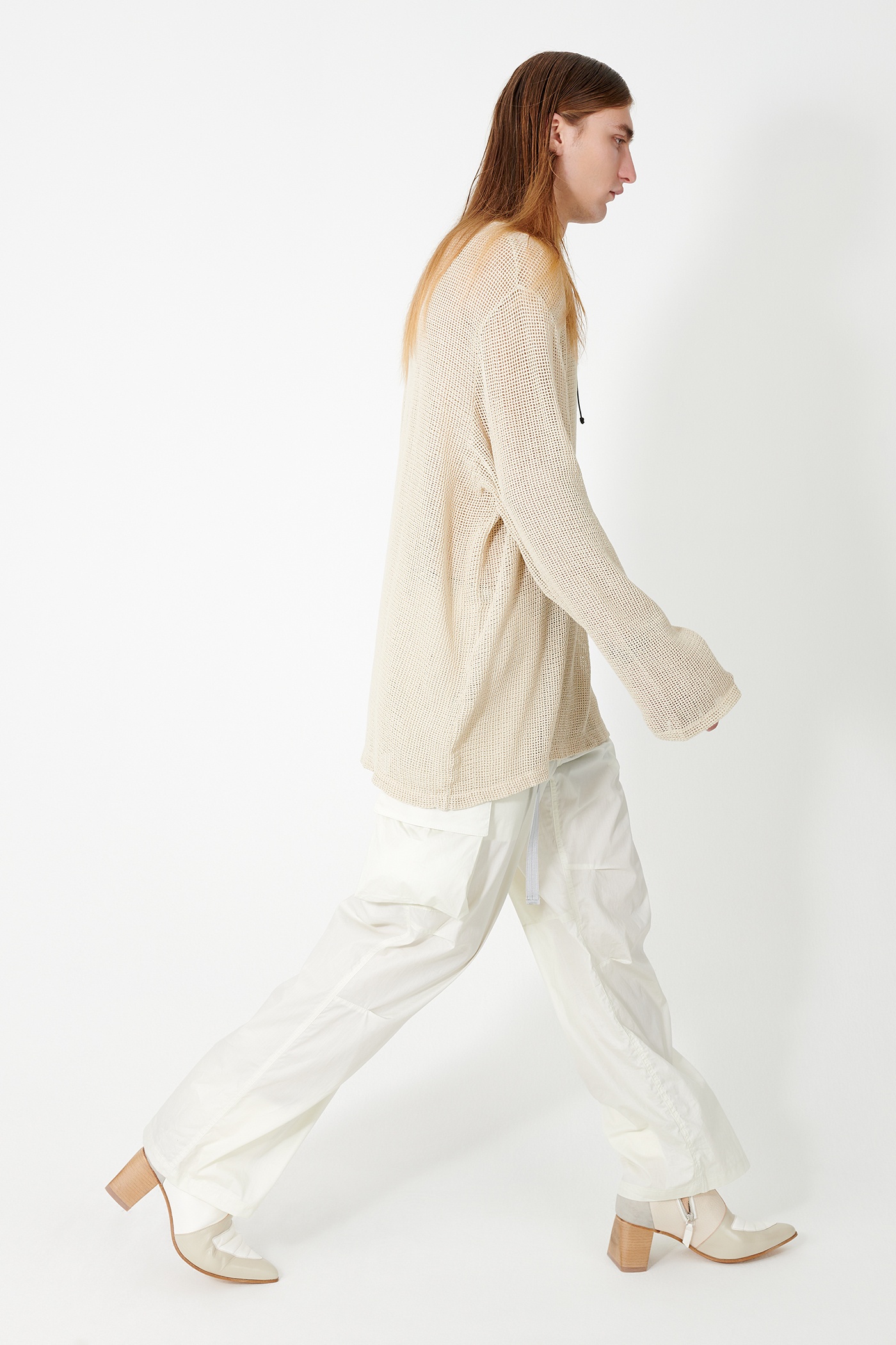 Our Legacy Double Lock U-Neck Metallic Sand Rustic Mesh