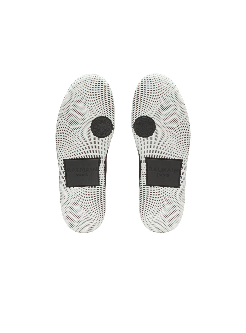 Balmain Swan Mid-Top trainers in calfskin and suede 4