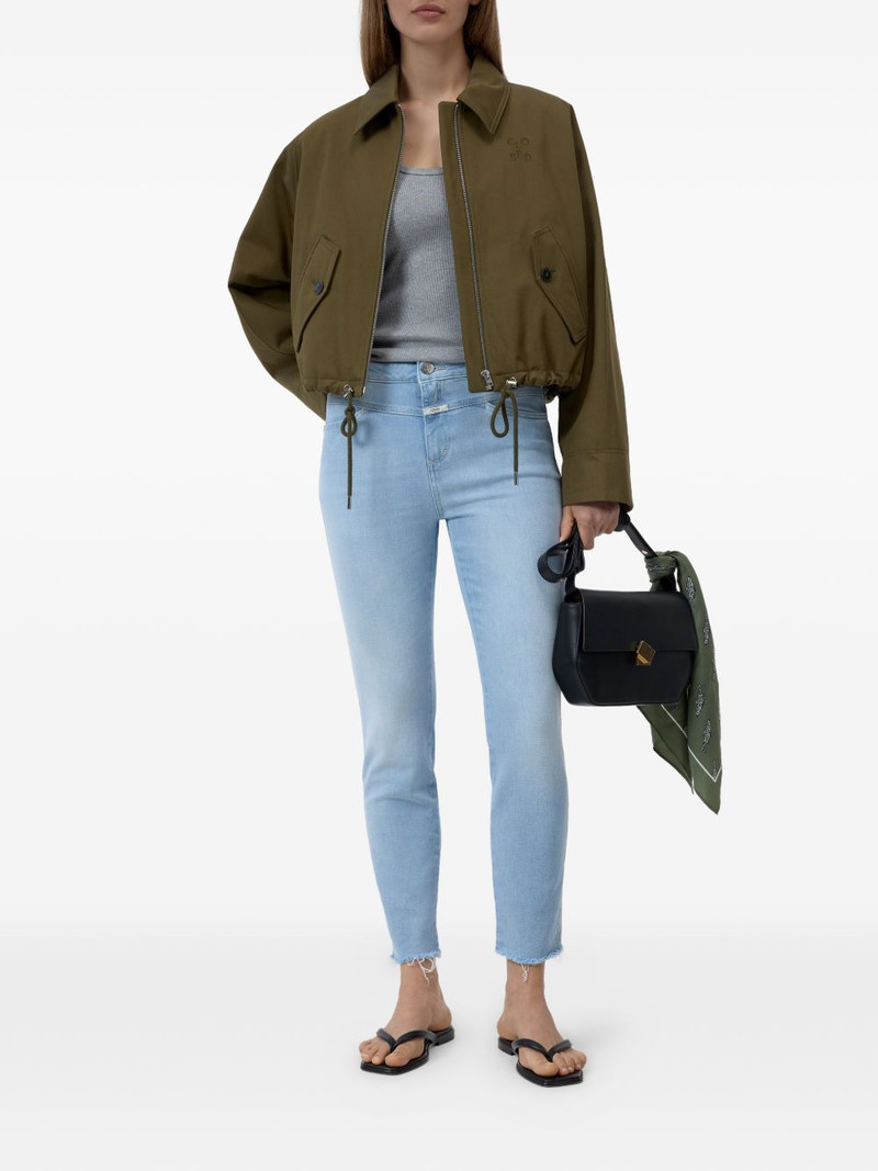 CLOSED Skinny Pusher frayed-hem jeans outlook