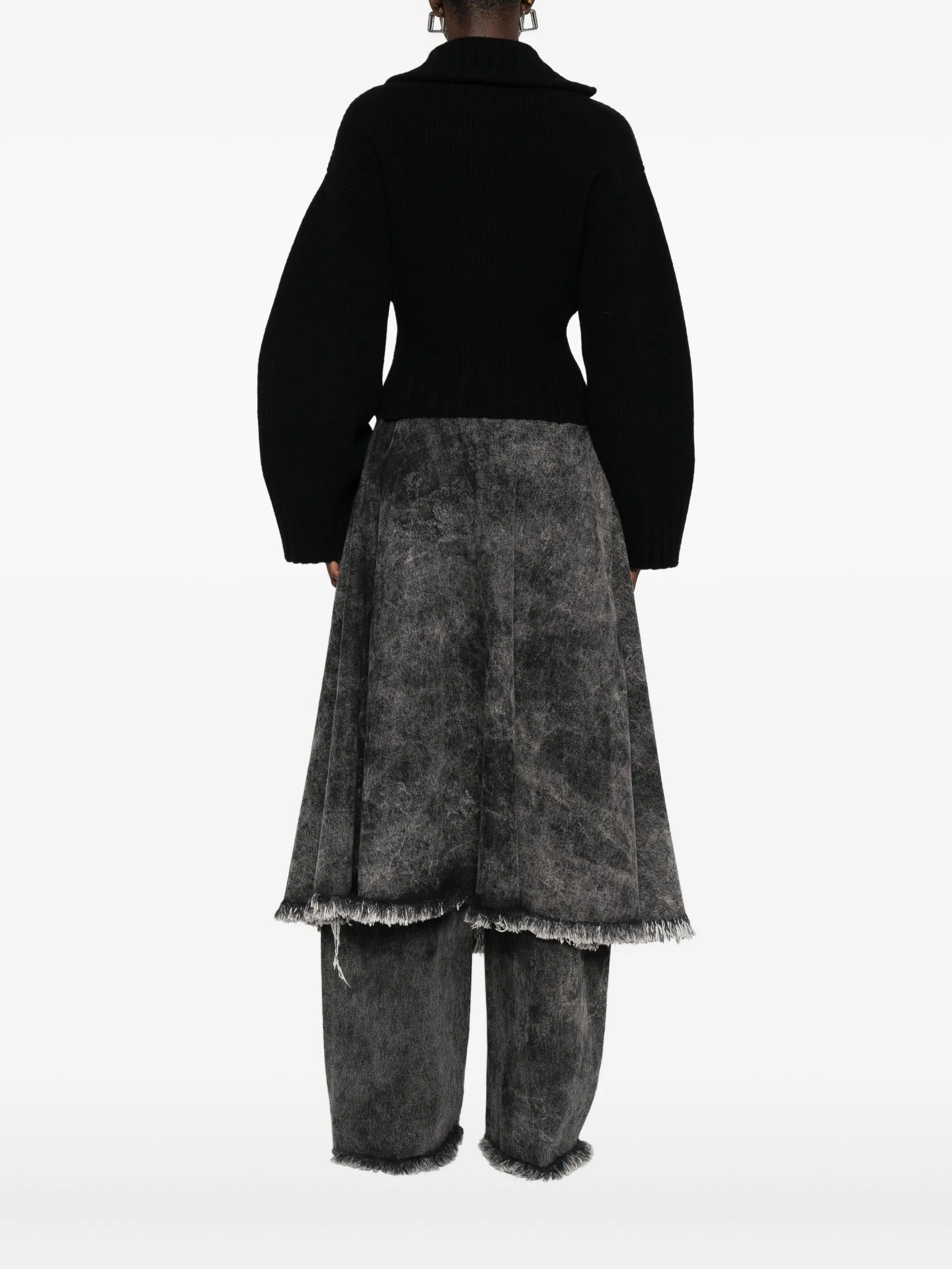The Attico Zip-front Ribbed-knit Cardigan - 3