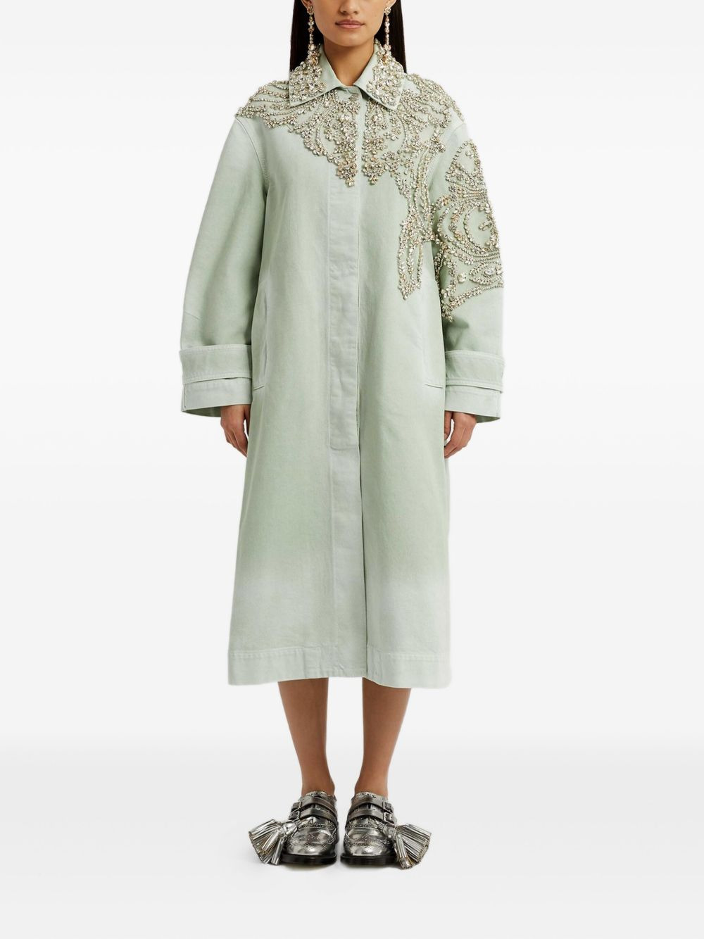 embroidered coat - 3
