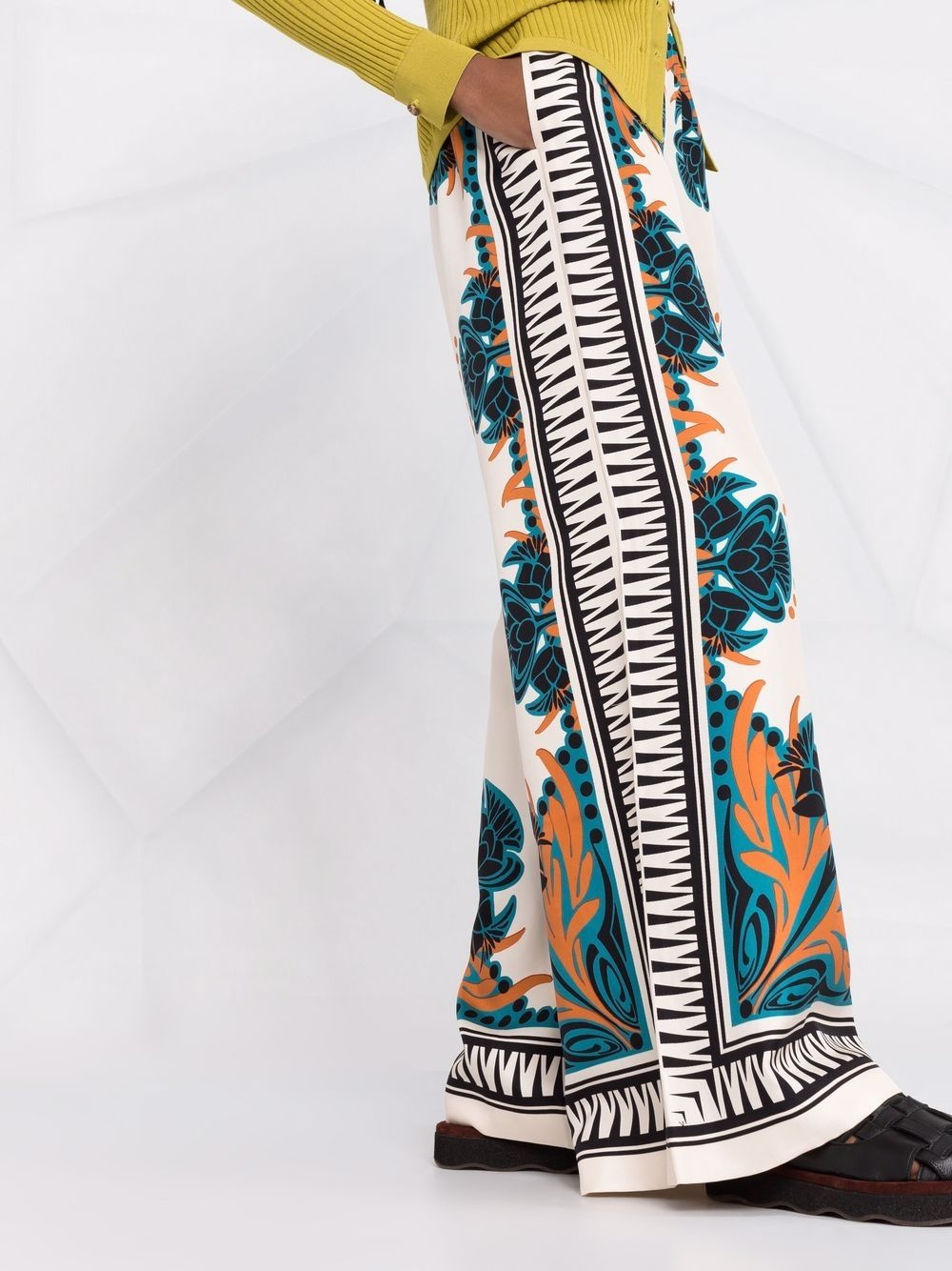 PlacÃ©e placed-print palazzo trousers - 3