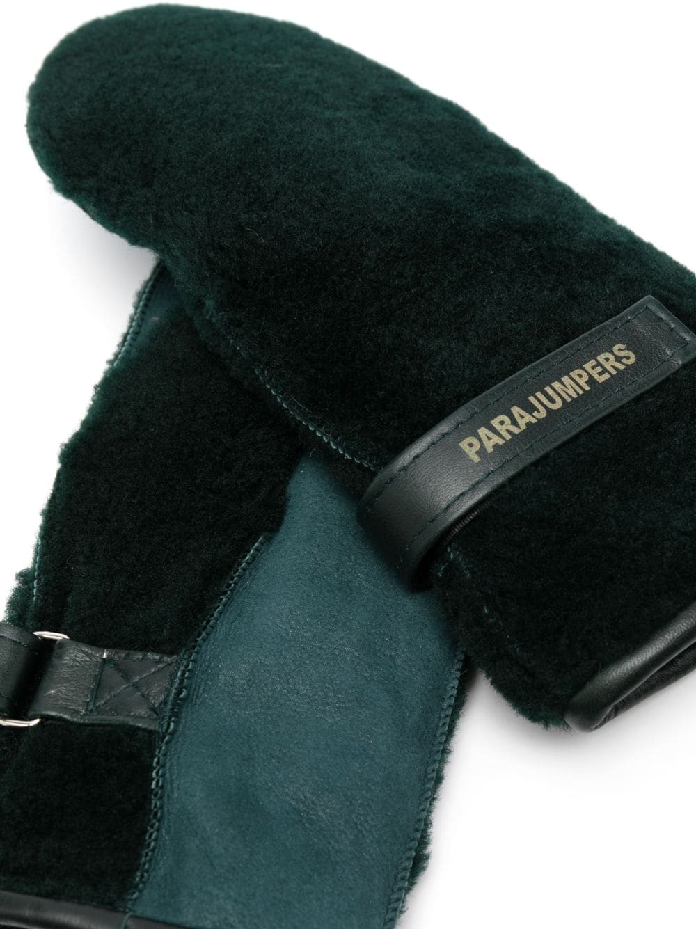 logo-print sheepskin gloves - 2