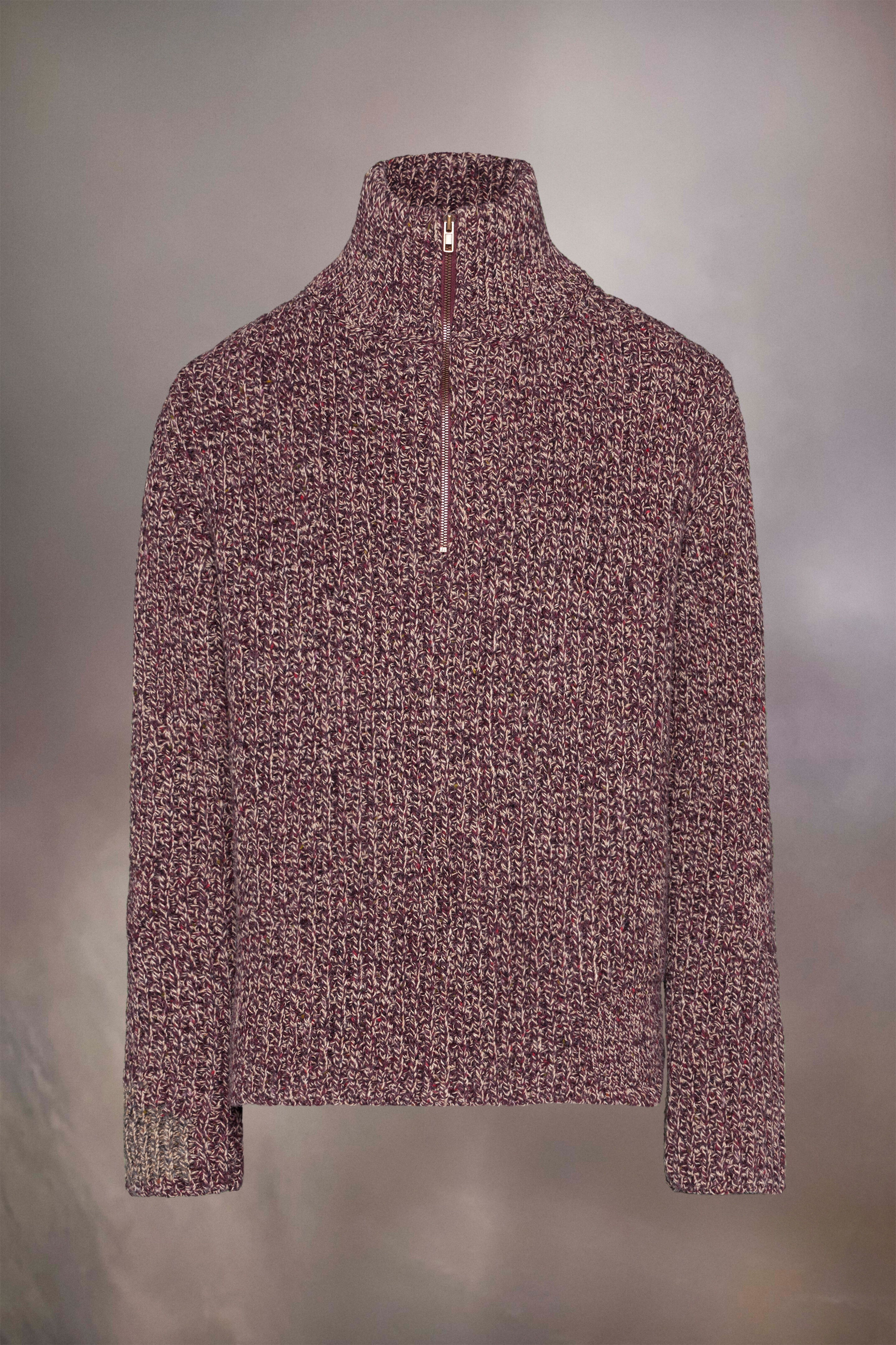 Mended zip sweater - 1