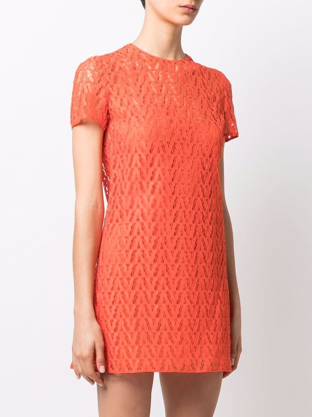 Optical logo pattern mini dress - 3