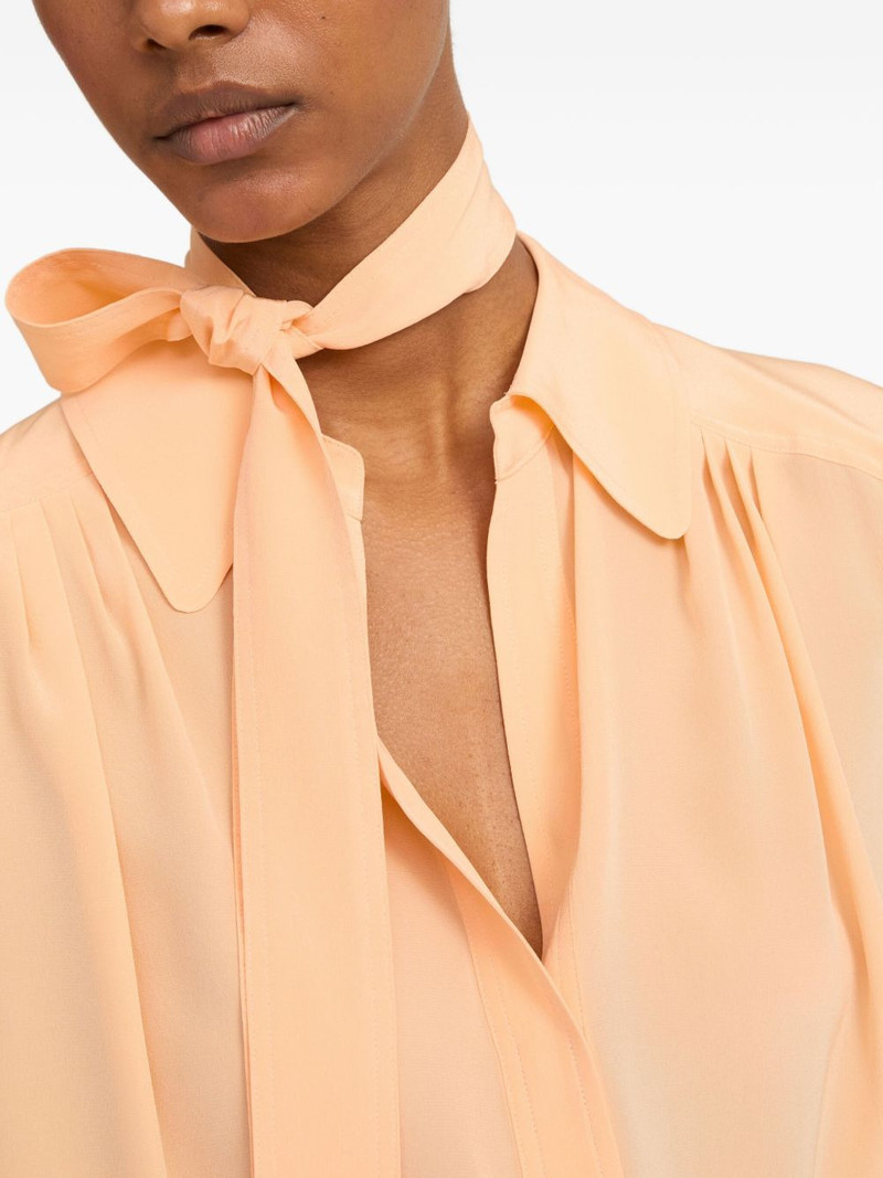tie-neck silk blouse 5