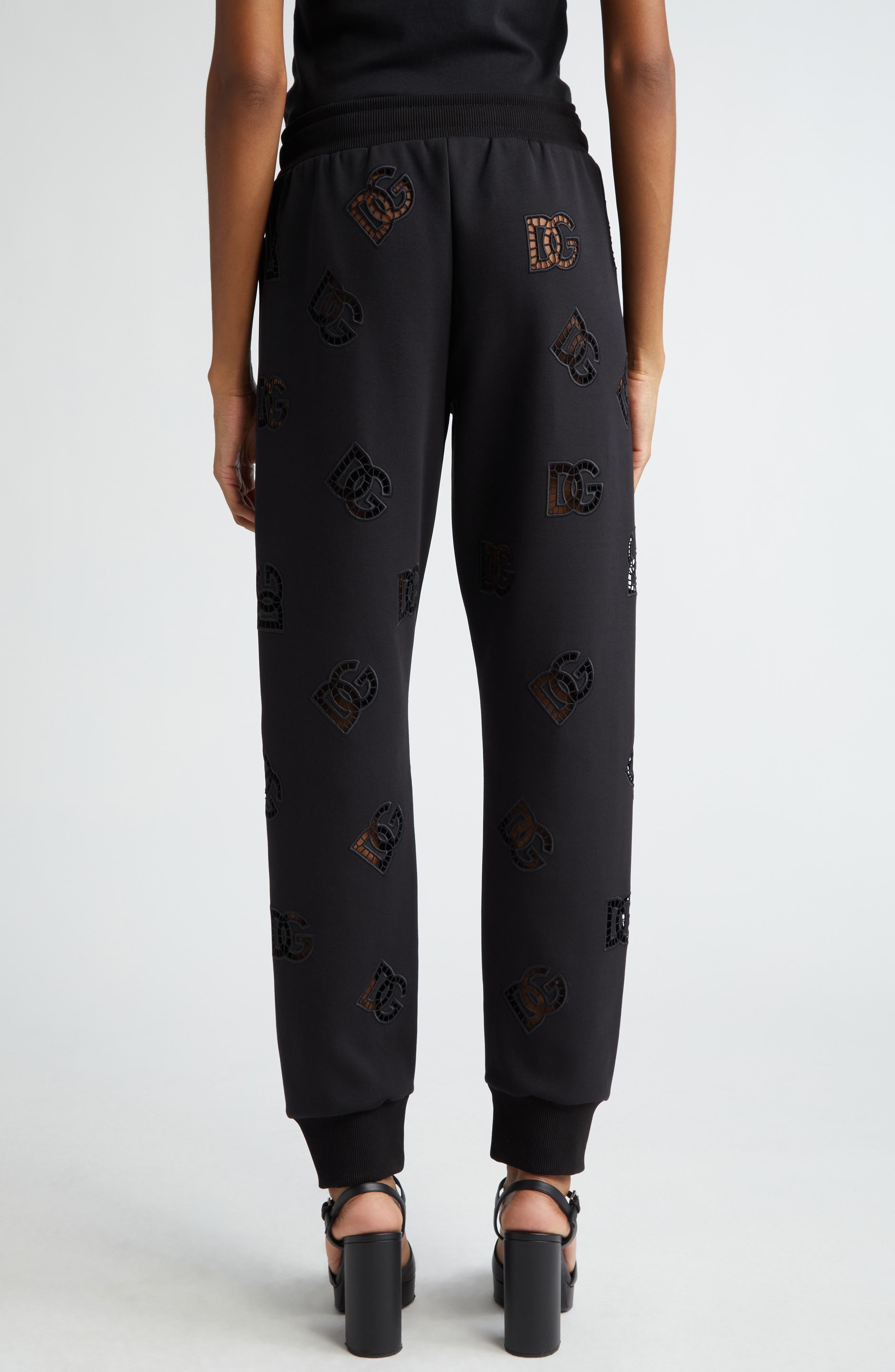 Eyelet Logo Cotton Blend Joggers - 3