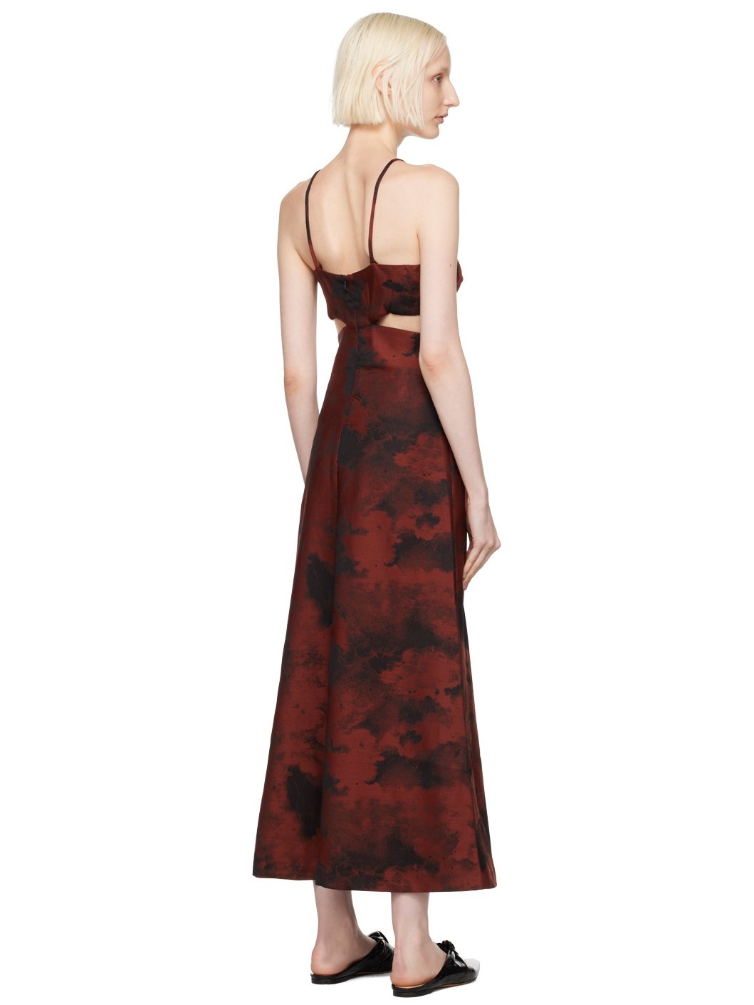 Red & Black Aquilone Midi Dress - 3