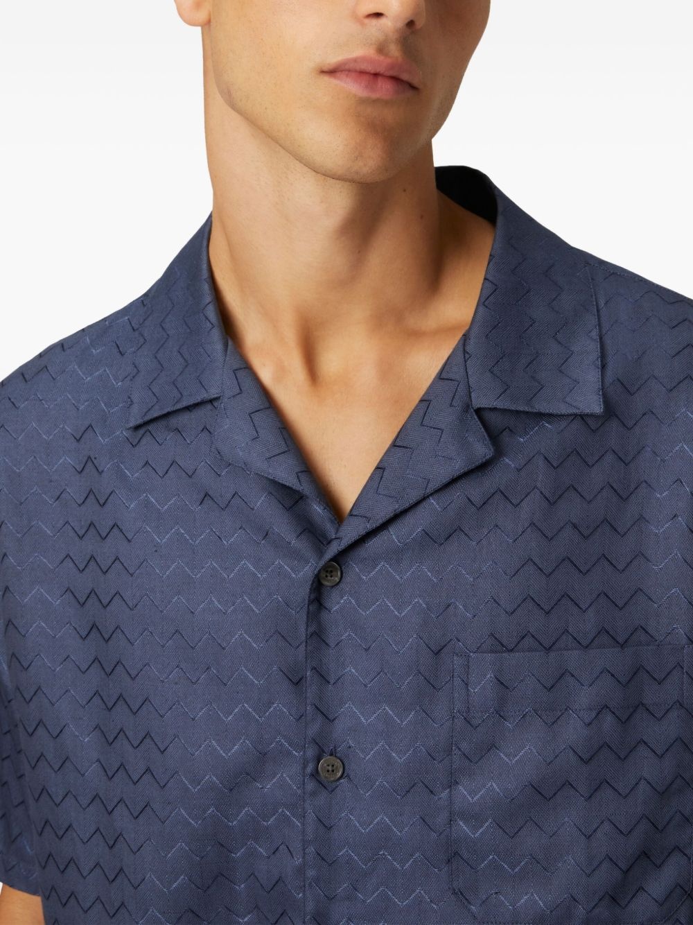 zigzag-jacquard shirt - 4