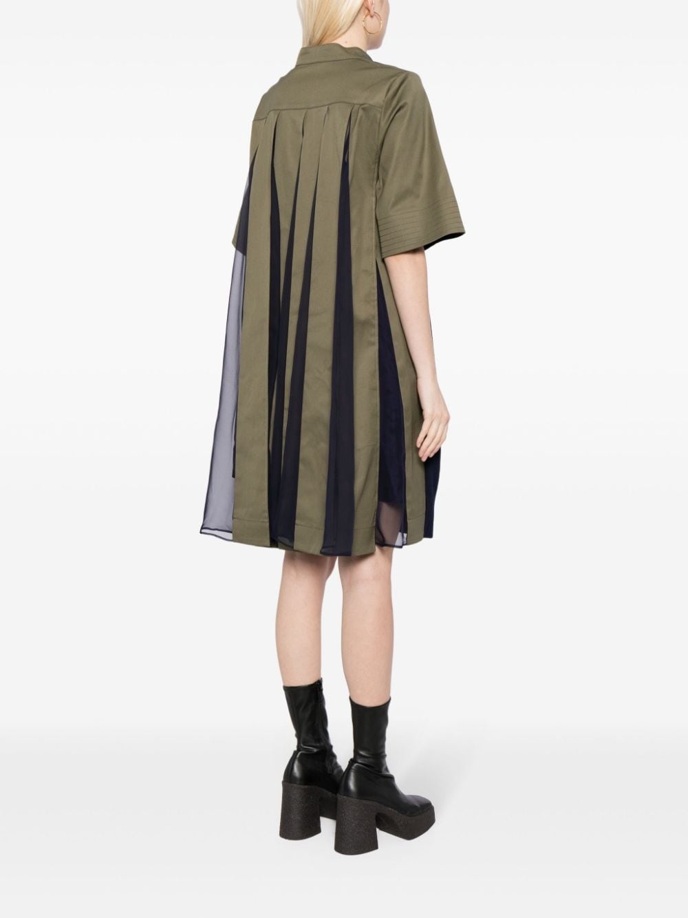 panelled T-shirt dress - 4