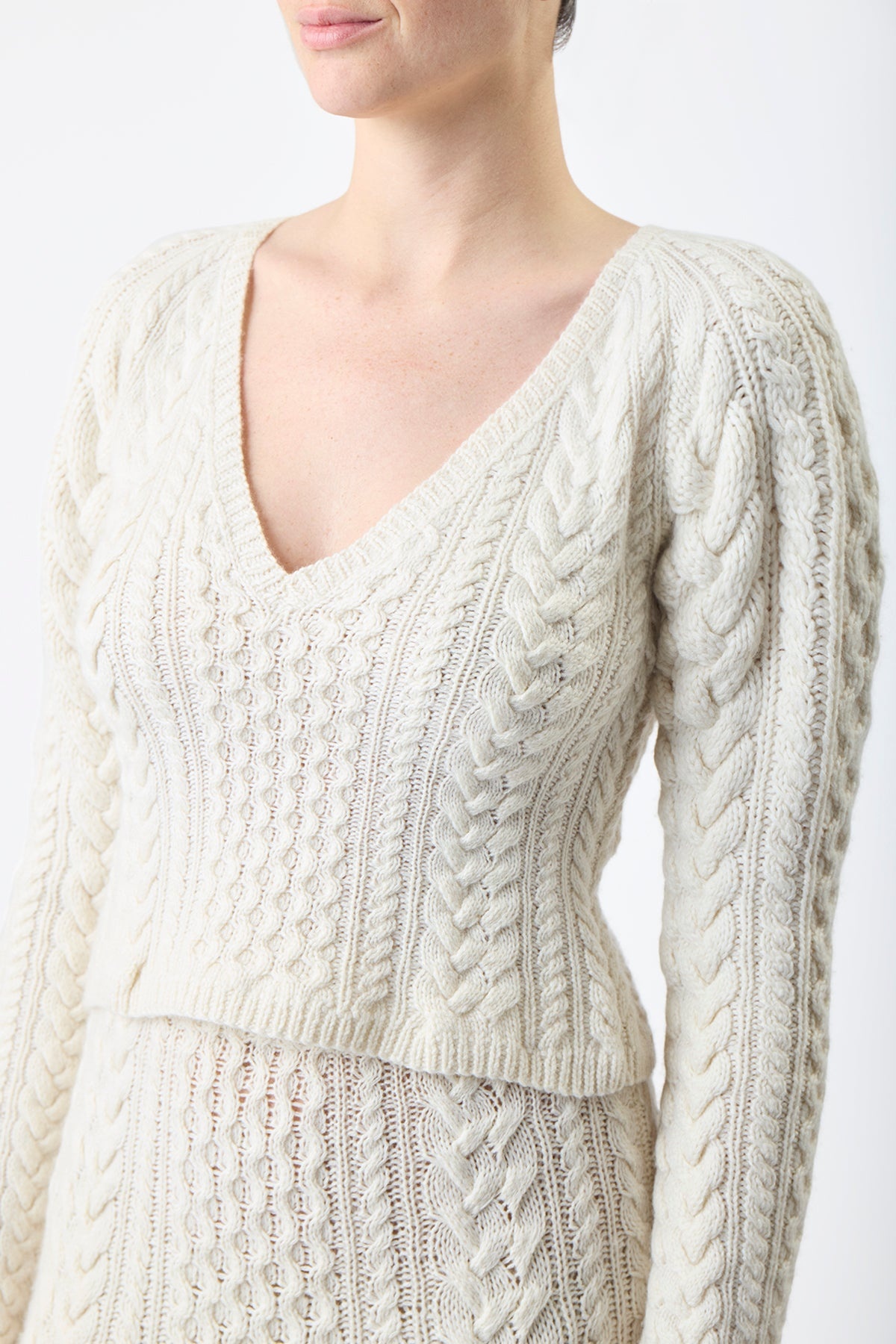 Arwel Sweater in Ivory Cashmere - 6